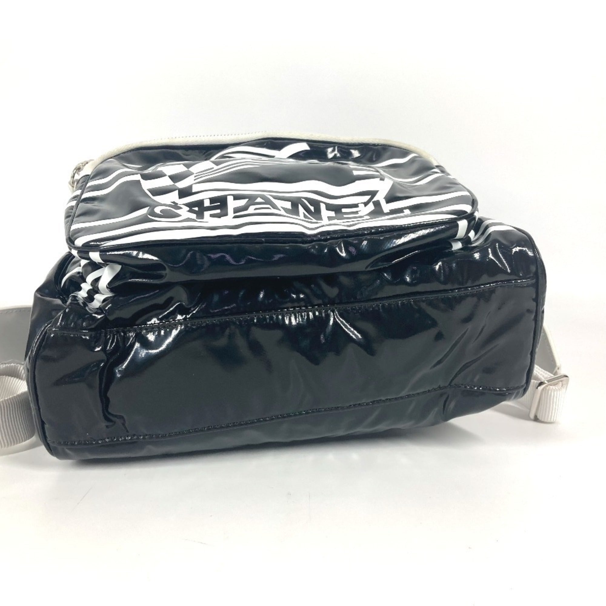Chanel Black White Pvc Backpack (Pre-Owned)
