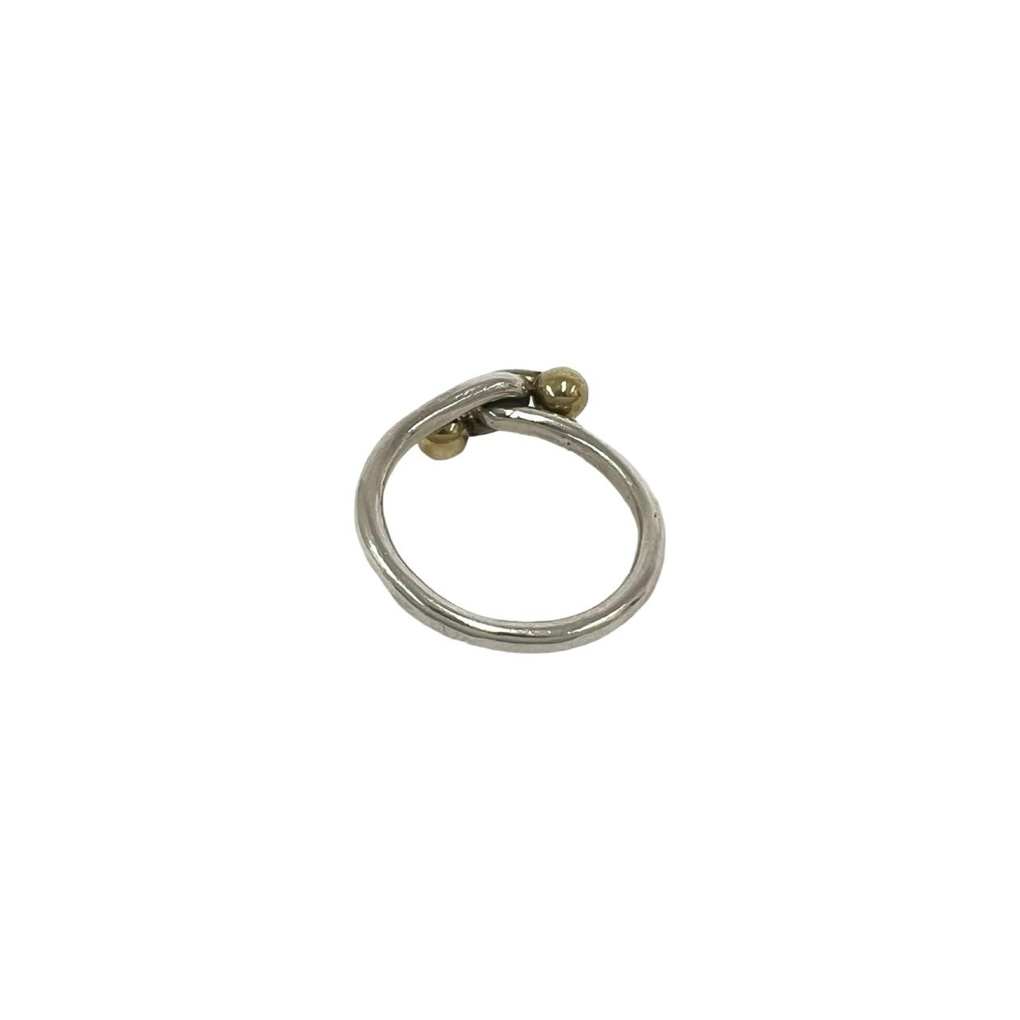 Tiffany Gold Silver Yellow Gold (18K) Silver 925 Band Ring (Pre-Owned)
