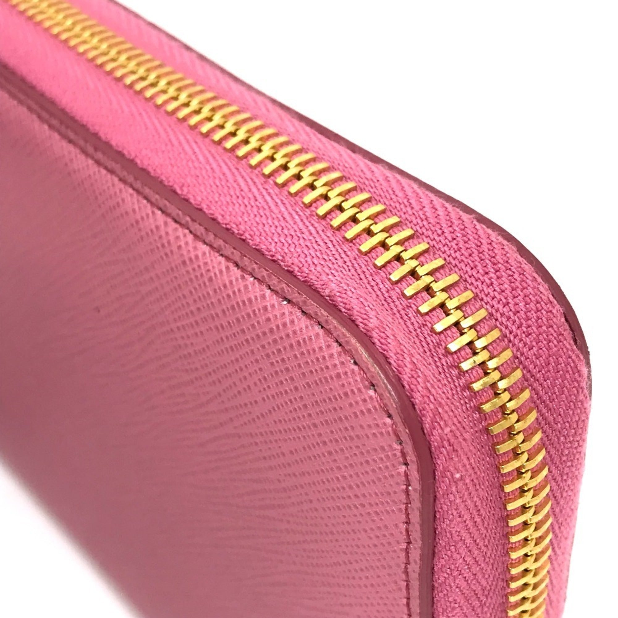 Prada Saffiano Begonia Pink Leather Long Wallet (Bi-Fold) (Pre-Owned)