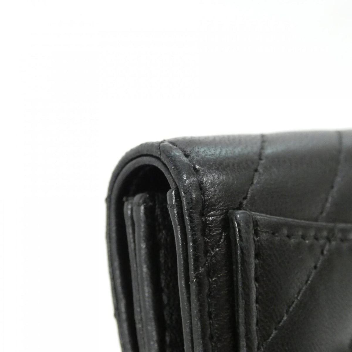 Chanel Black Leather Coin Purse/Coin Case (Pre-Owned)