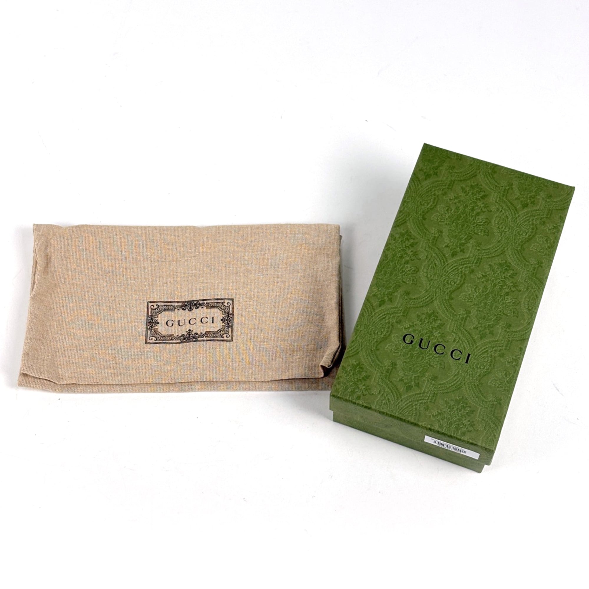 Gucci Beige Brown Gg Canvas Leather Long Wallet (Bi-Fold) (Pre-Owned)