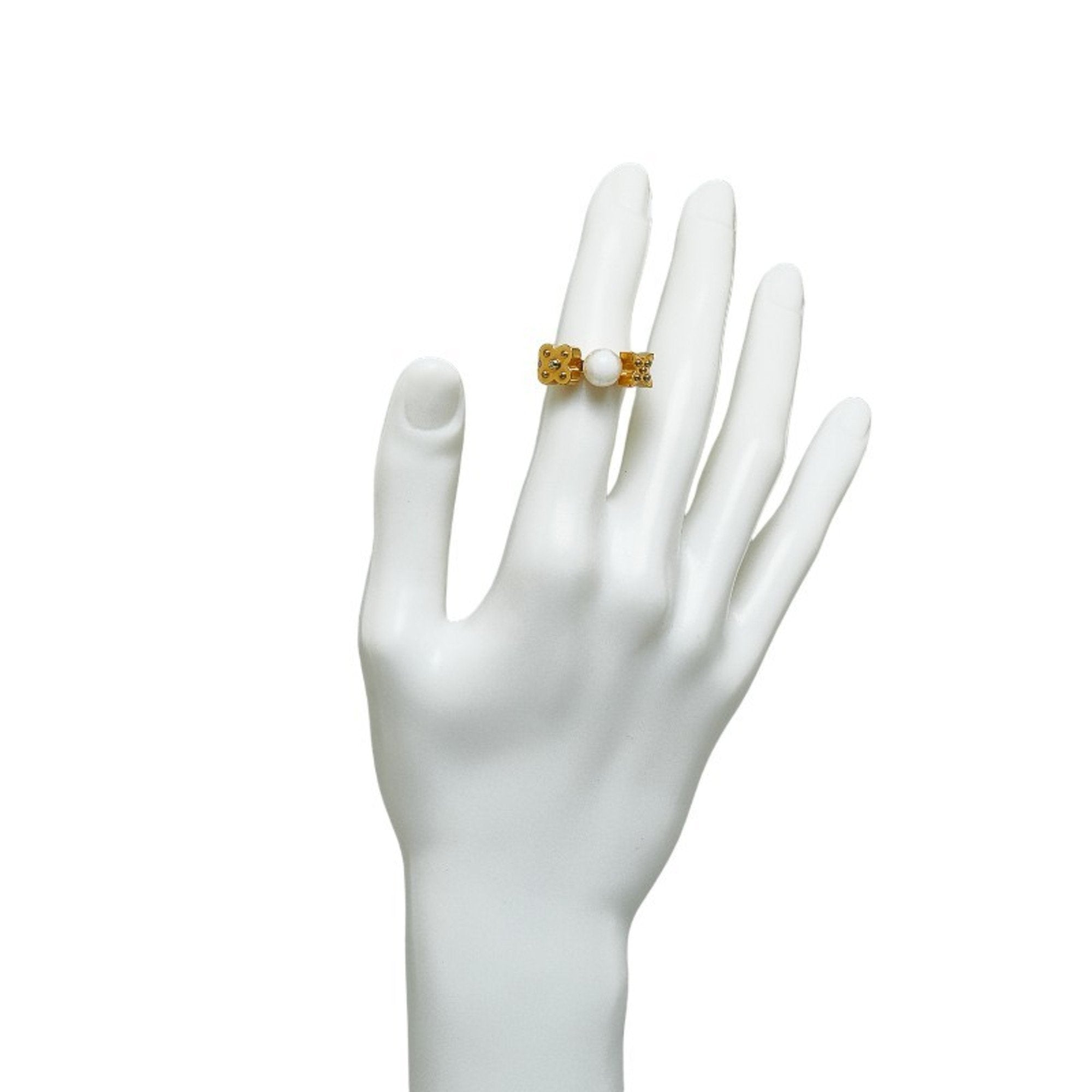 Louis Vuitton Gold Gold Plating Band Ring (Pre-Owned)