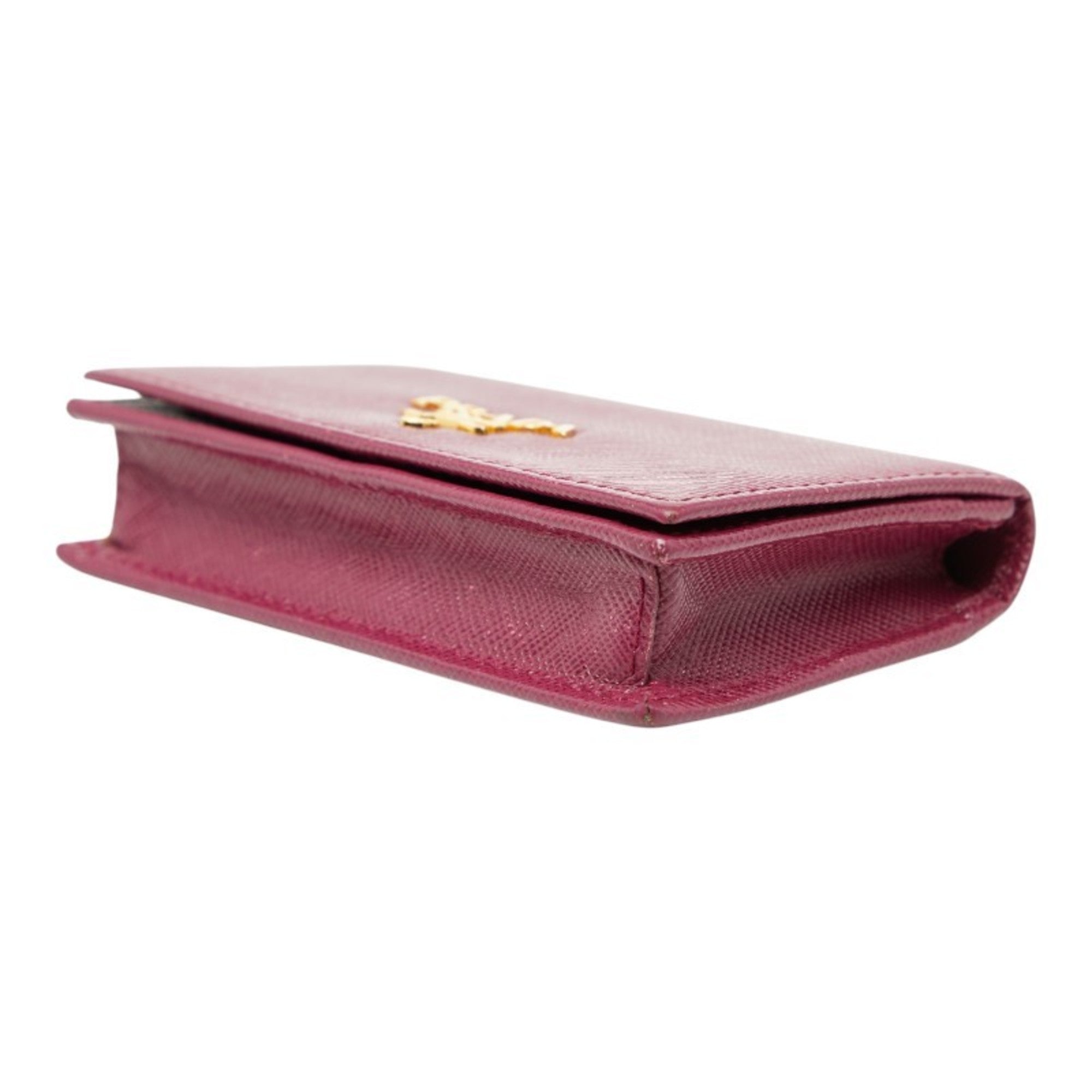 Prada Purple Leather Coin Purse/Coin Case (Pre-Owned)