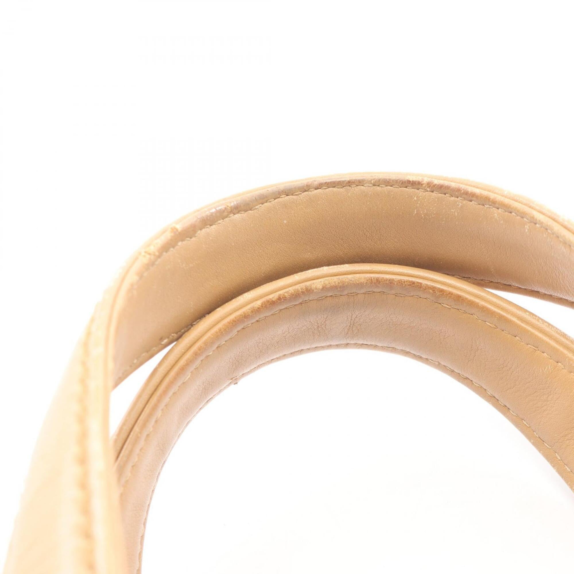 Chanel Beige Leather Handbag Tote Bag (Pre-Owned)