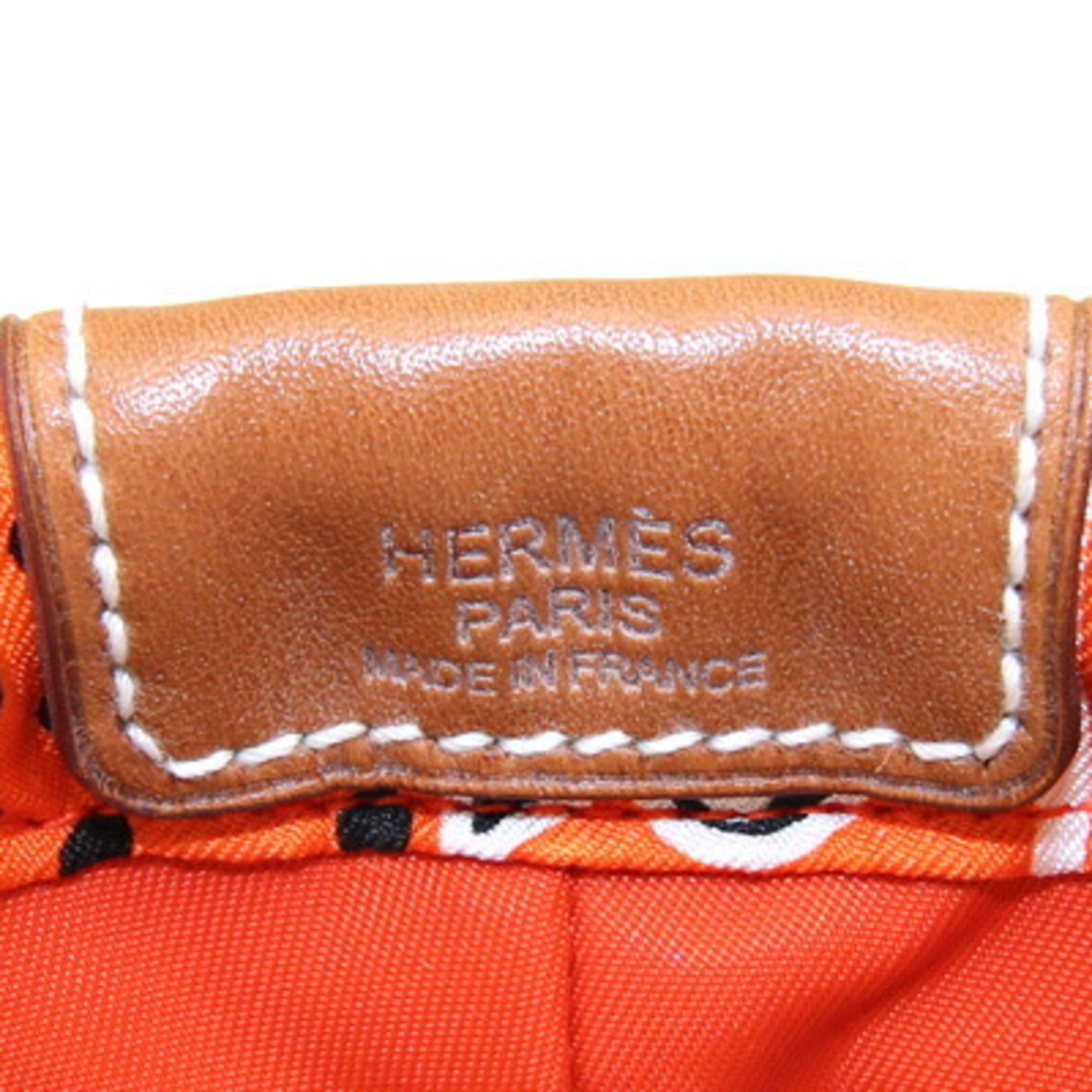 Hermes Orange Silk Pouch (Pre-Owned)