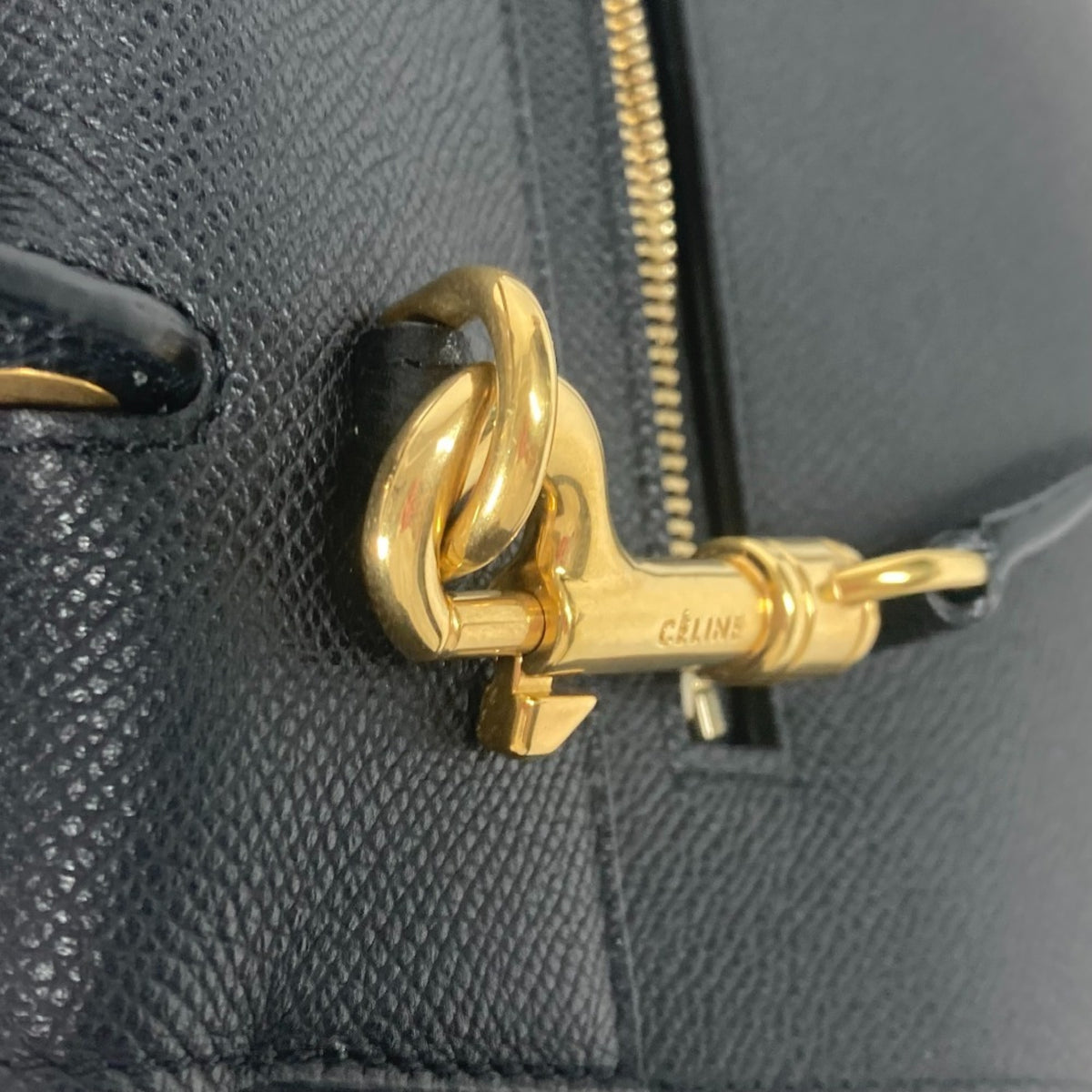 Celine Black Leather Handbag Shoulder Bag (Pre-Owned)