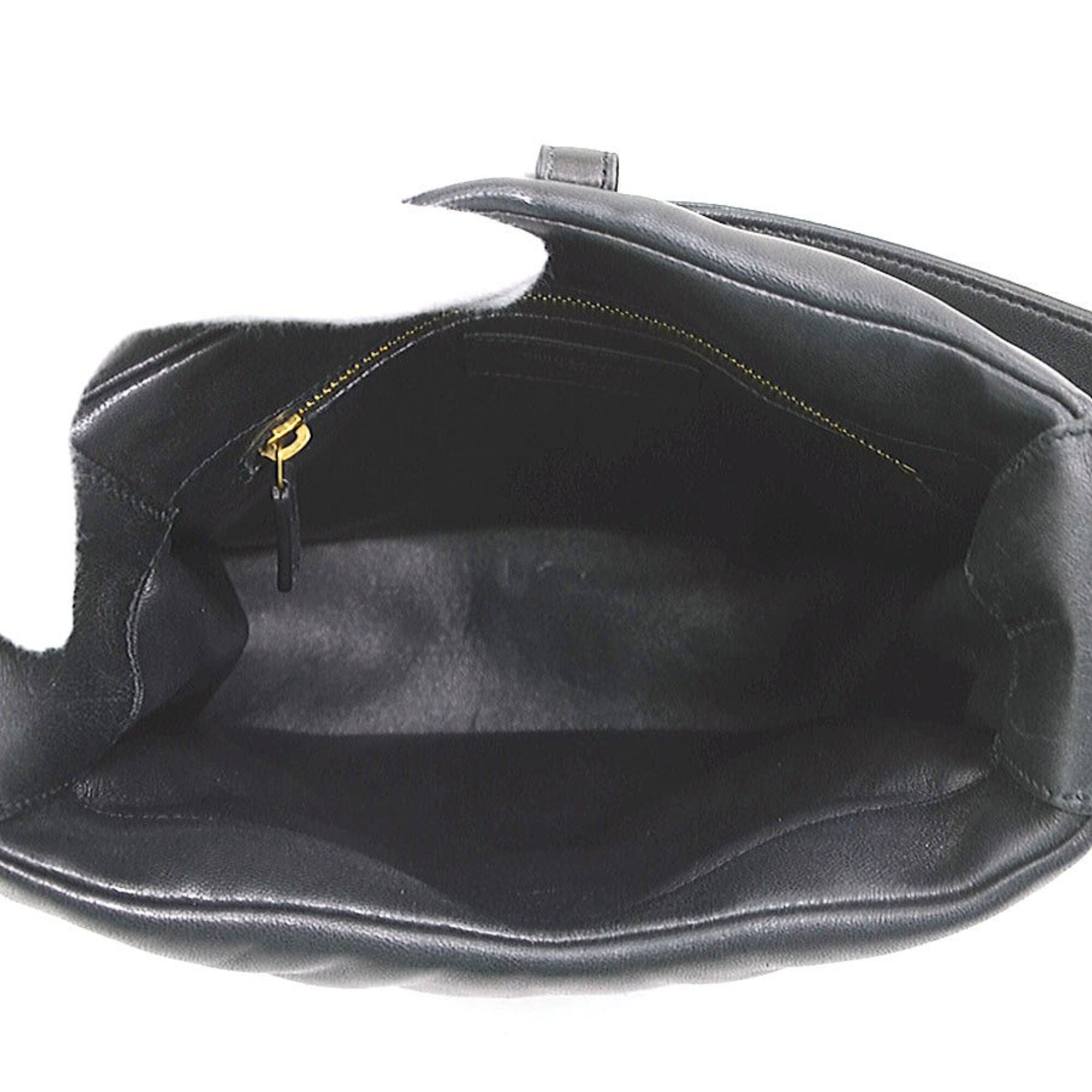 Saint Laurent Black Leather Shoulder Bag (Pre-Owned)