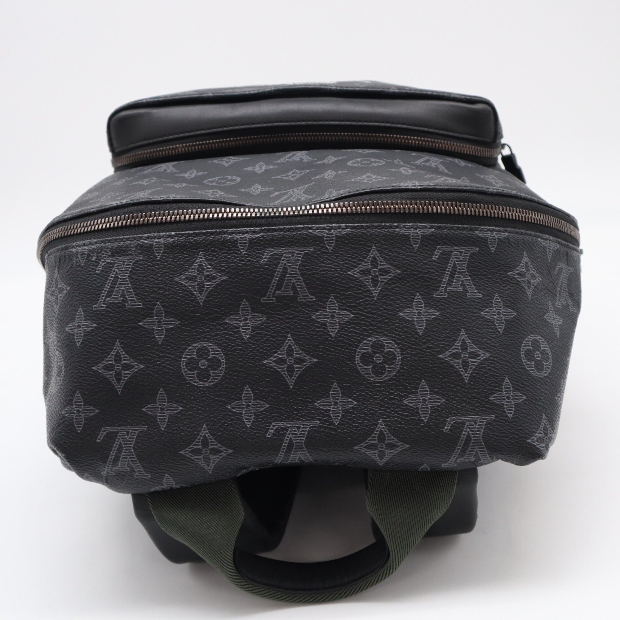 Louis Vuitton Monogram Black Gray White Coated Canvas Leather Backpack (Pre-Owned)
