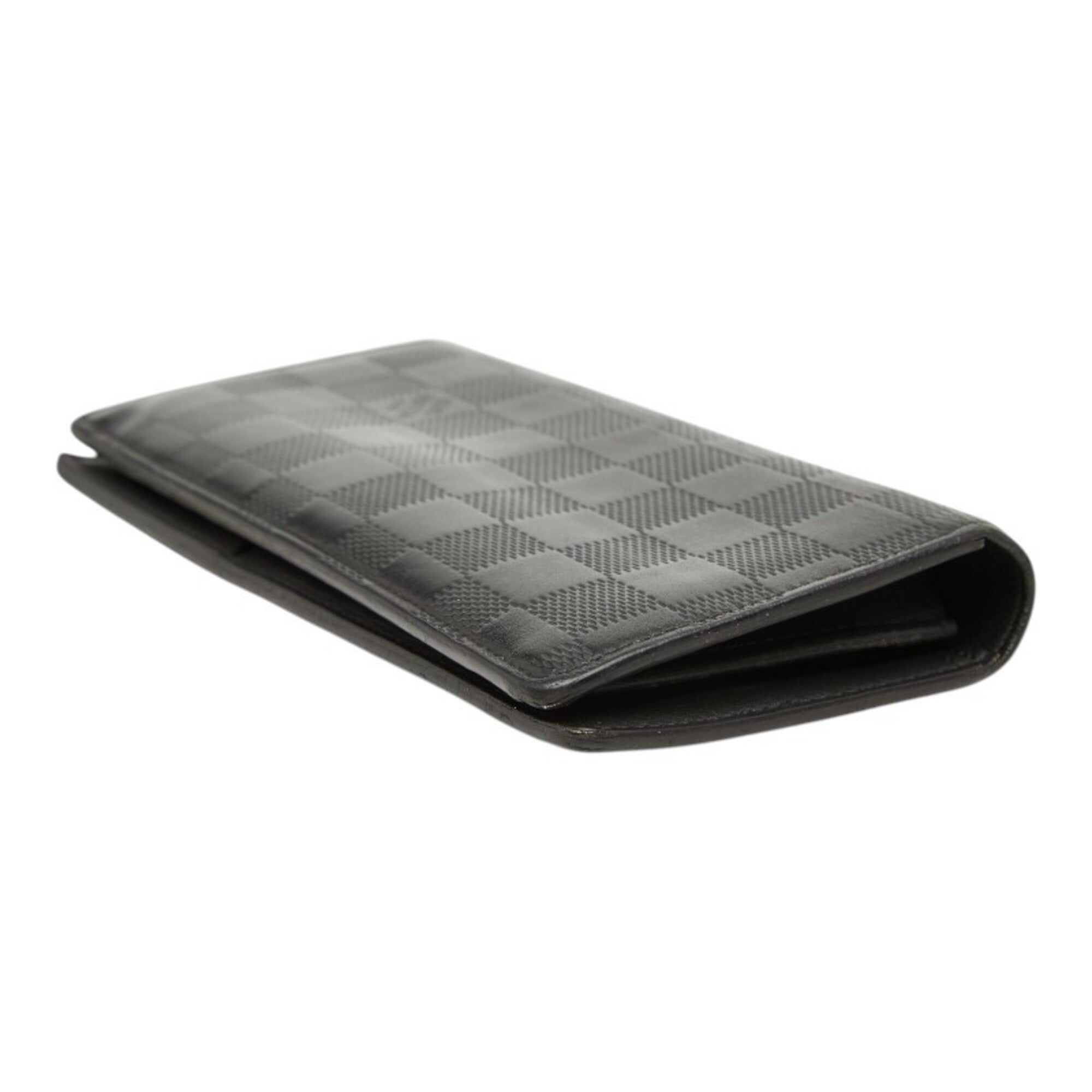 Louis Vuitton Black Onyx Leather Long Wallet (Bi-Fold) (Pre-Owned)
