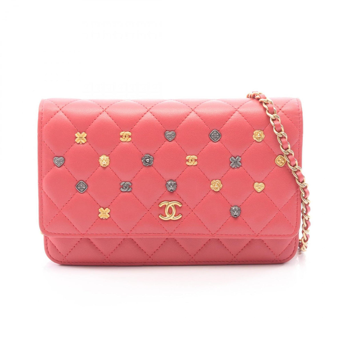 Chanel Pink Leather Handbag Shoulder Bag (Pre-Owned)