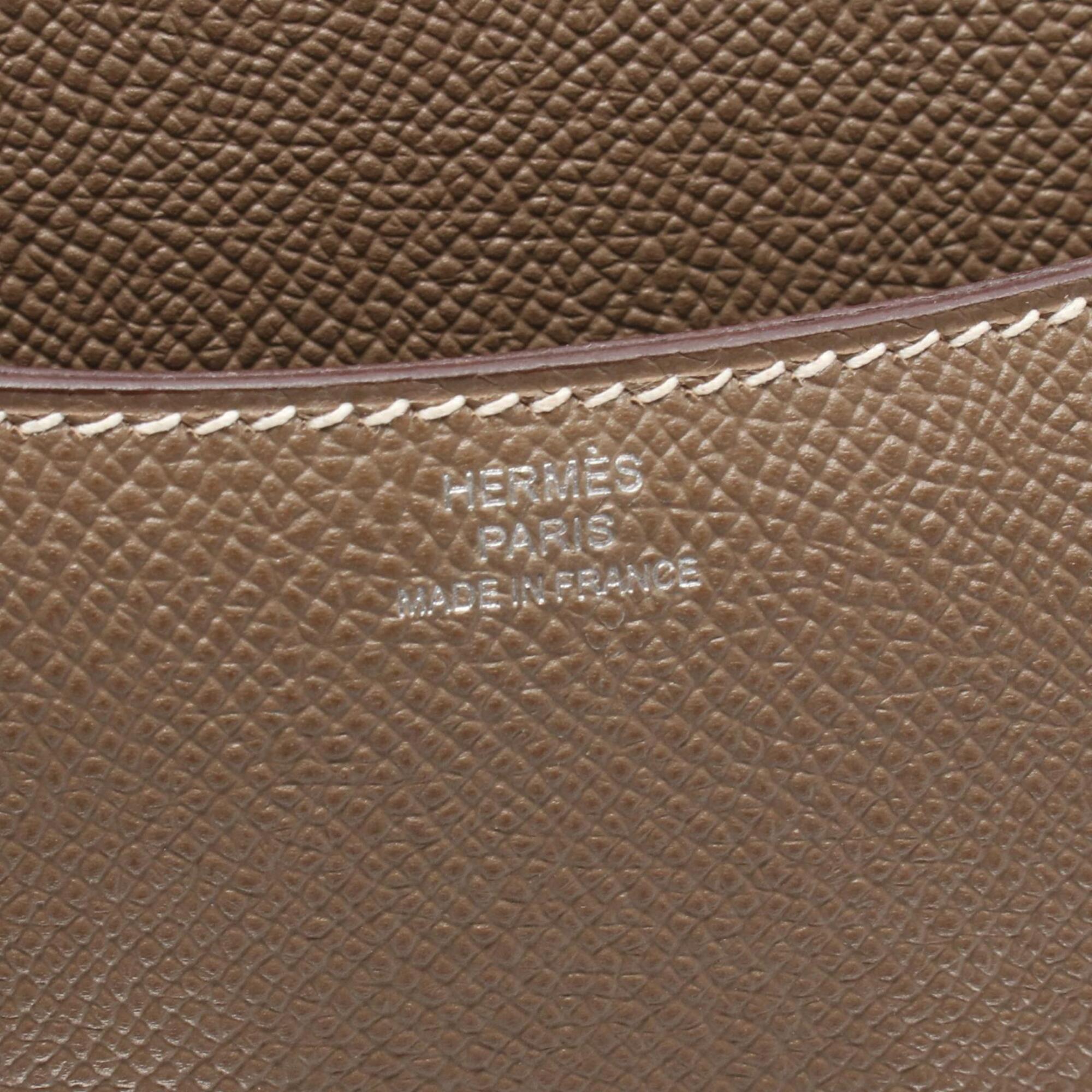 Hermes Gray Epsom Leather Leather Handbag Shoulder Bag (Pre-Owned)