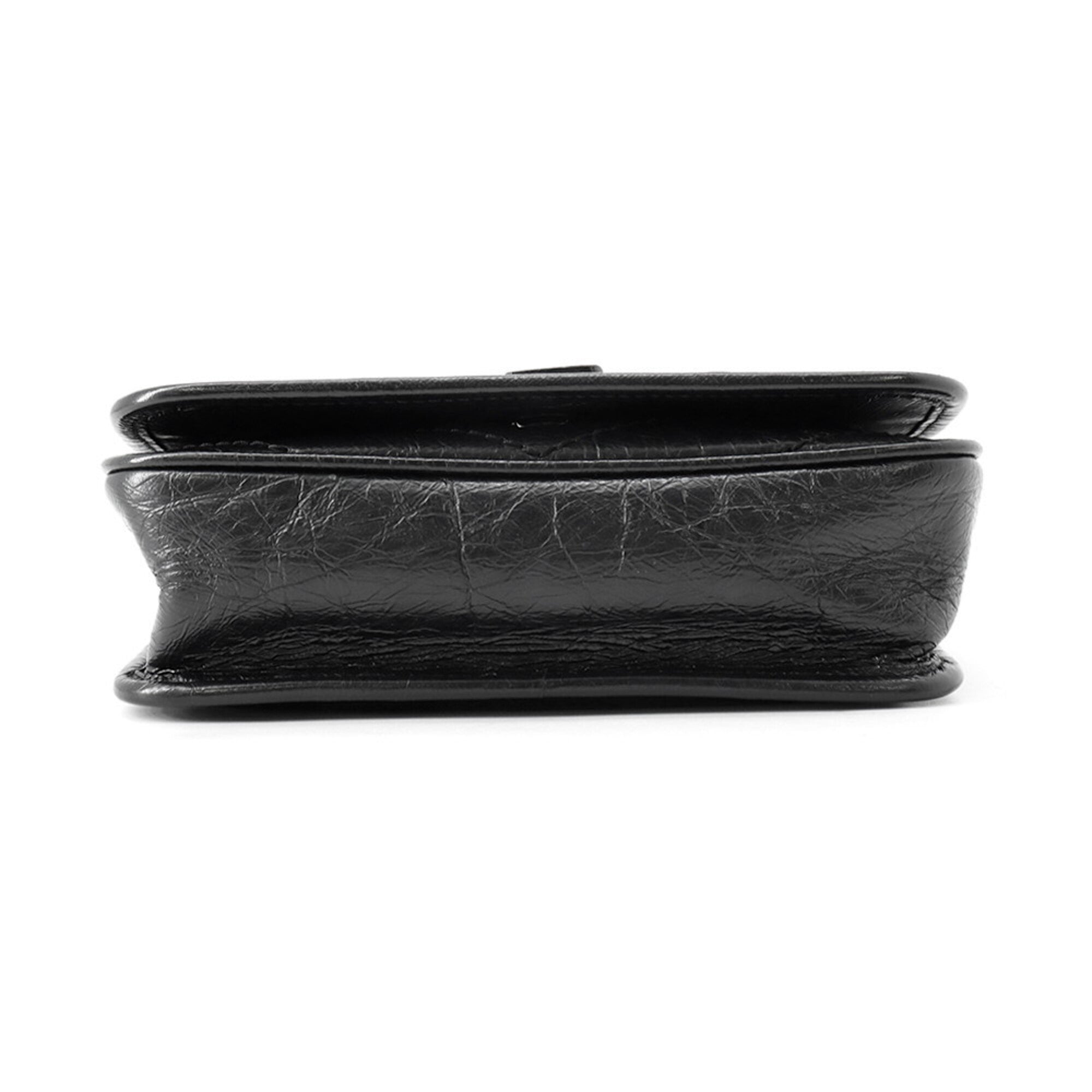 Yves Saint Laurent Black Leather Shoulder Bag (Pre-Owned)