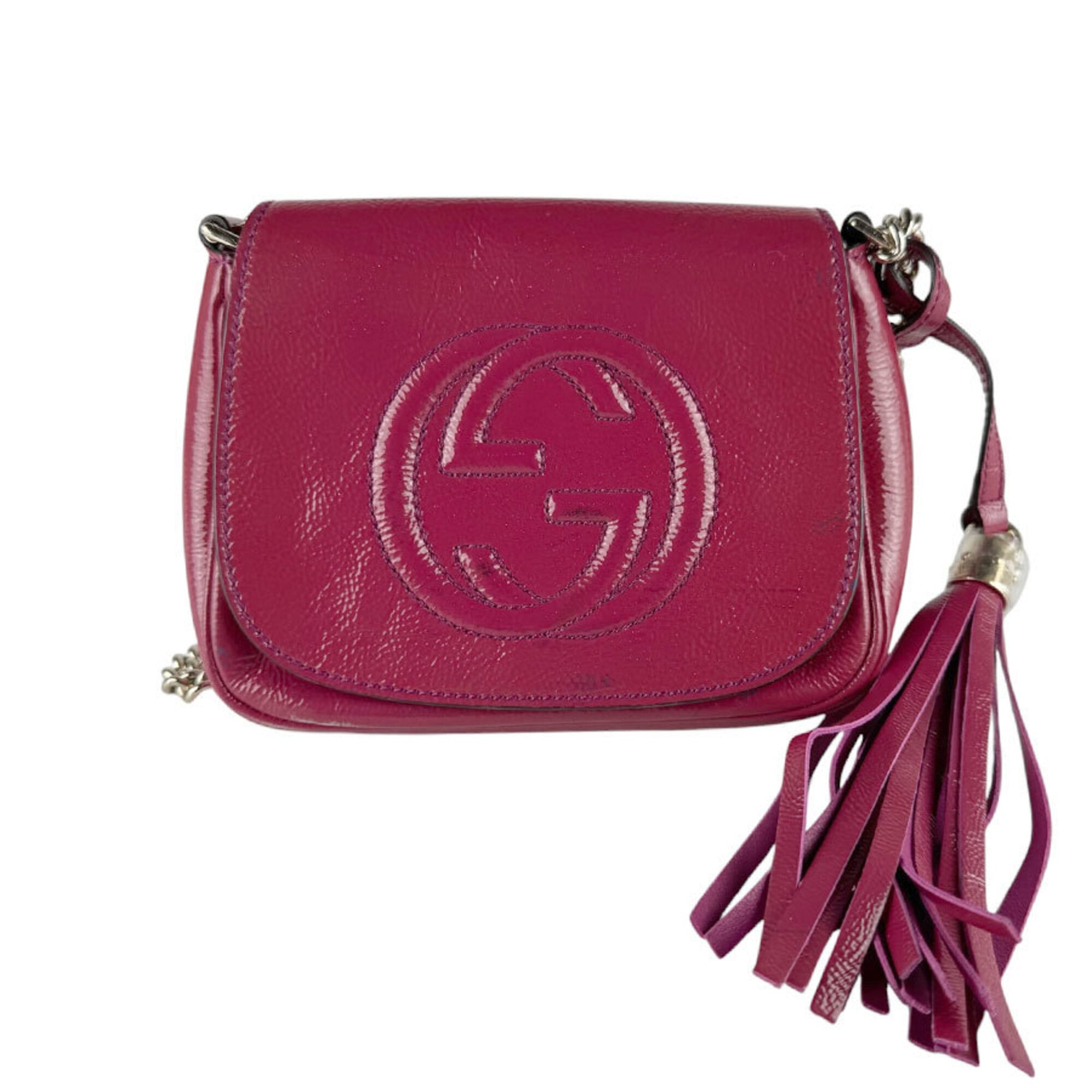 Gucci Pink Patent Leather Shoulder Bag (Pre-Owned)
