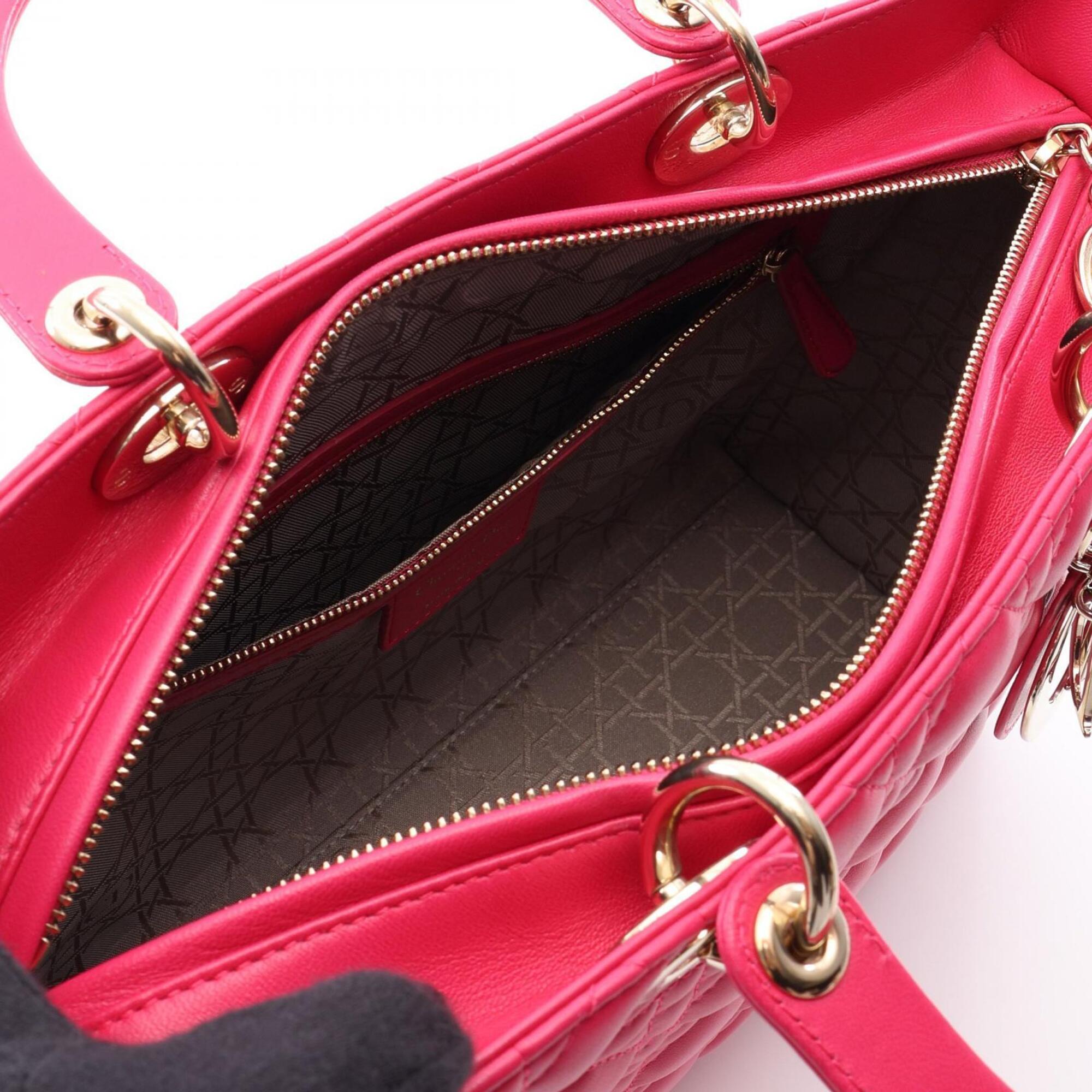 Christian Dior Pink Leather Handbag (Pre-Owned)