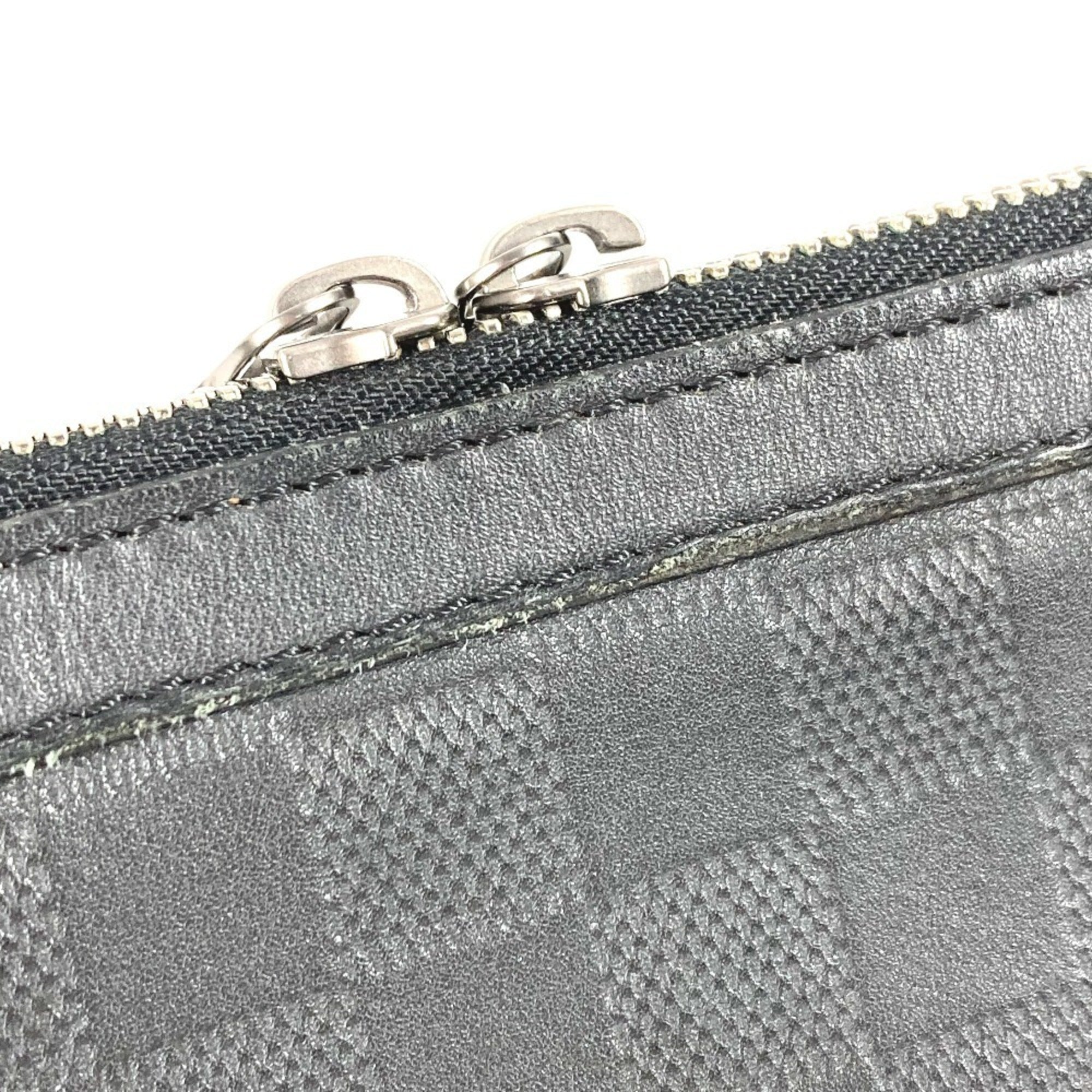 Louis Vuitton Black Galle Onyx Damier Infini Messenger Bag Shoulder Bag (Pre-Owned)