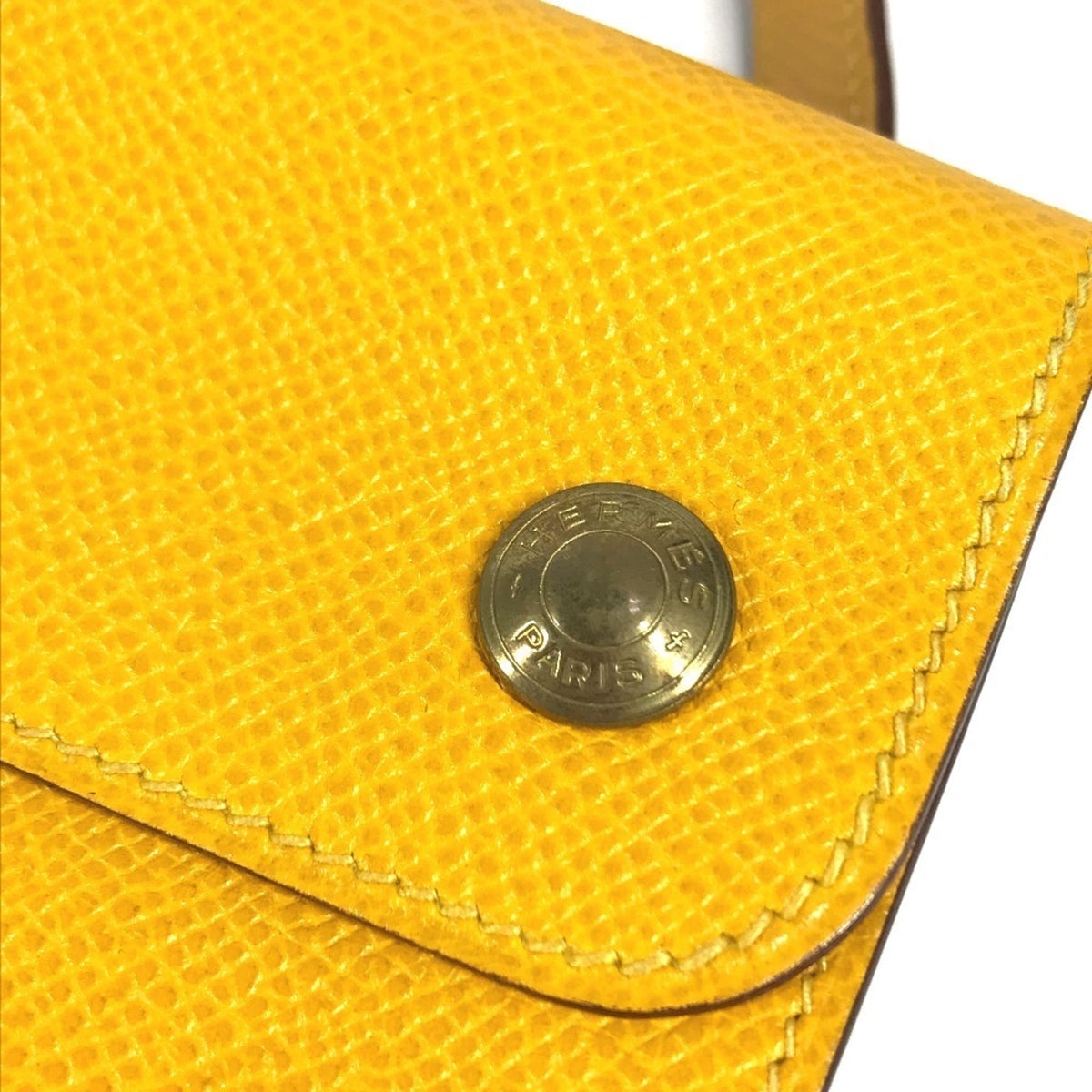 Hermes Yellow Courchevel Leather Fanny Pack Pochette Sling Bag (Pre-Owned)