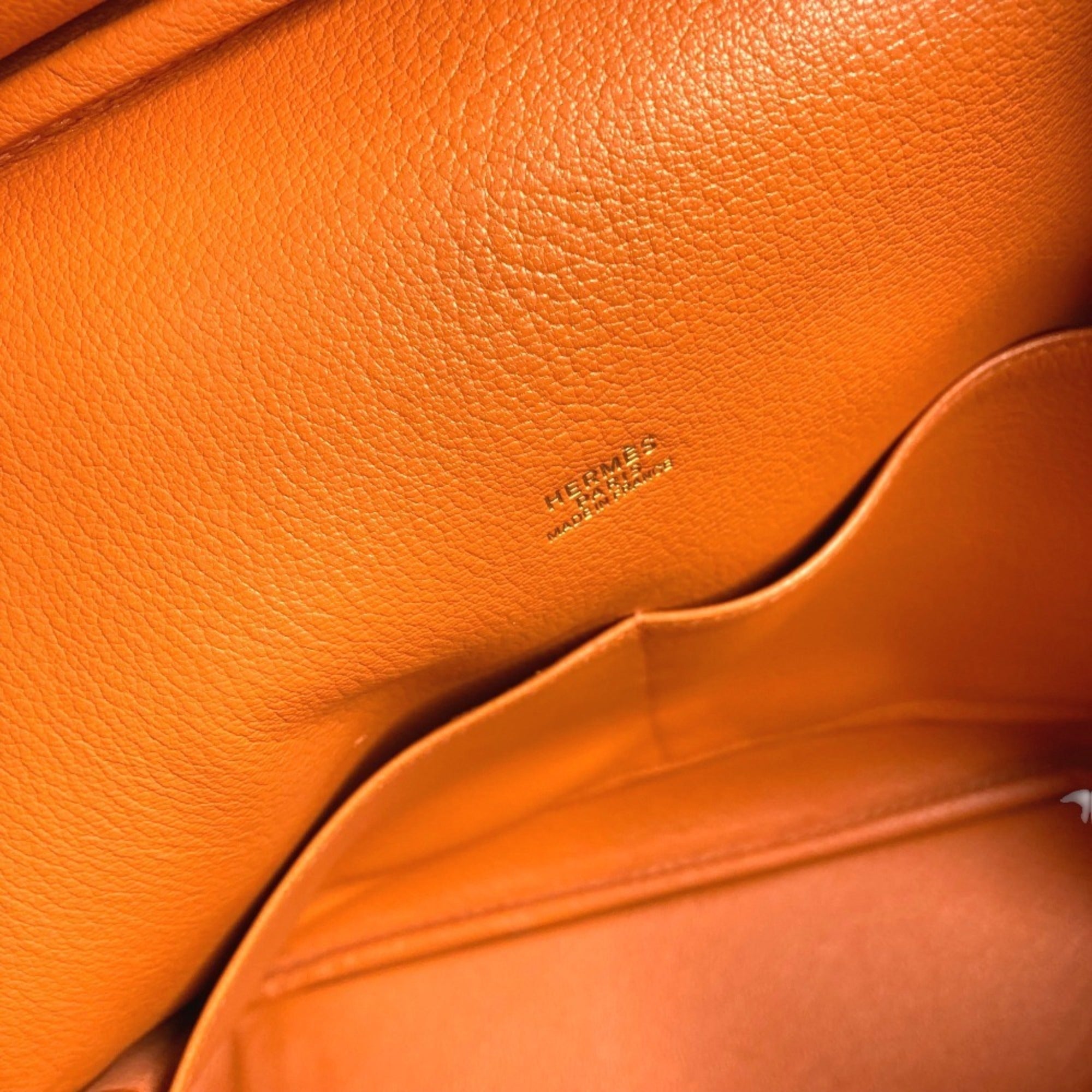 Hermes Orange Epsom Leather Handbag Tote Bag (Pre-Owned)