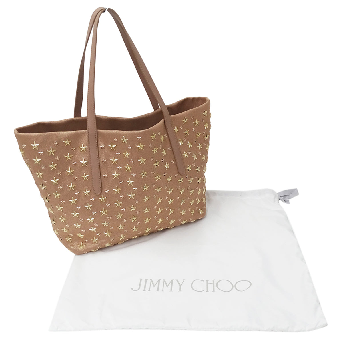 Jimmy Choo Pink Canvas Handbag Tote Bag (Pre-Owned)