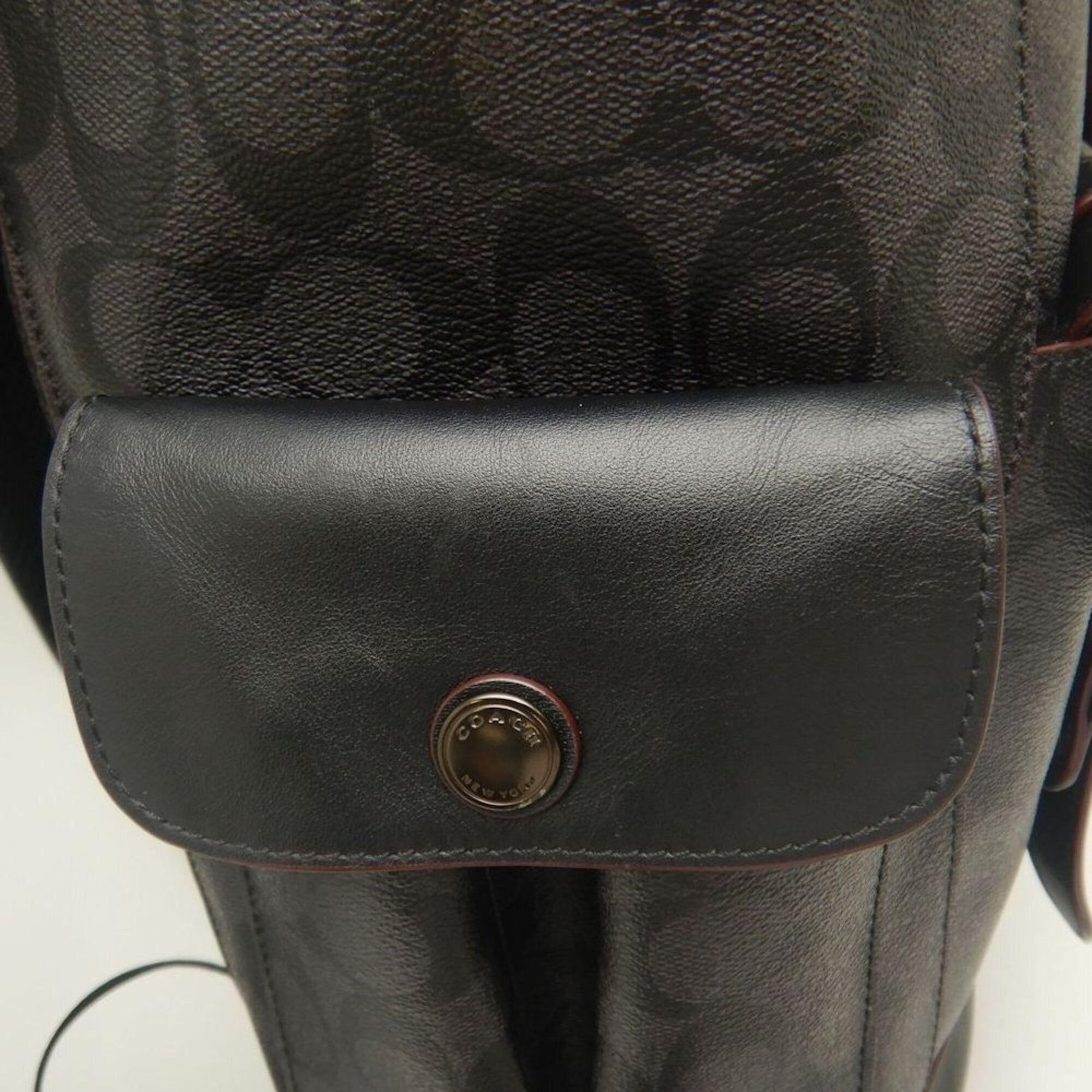 Coach Black Coated Canvas Backpack (Pre-Owned)
