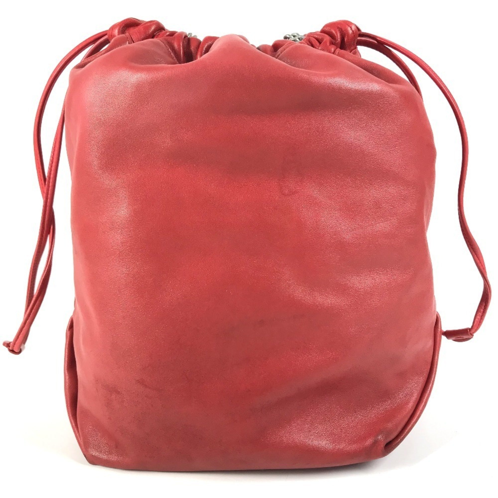 Yves Saint Laurent Red Color Leather Shoulder Bag (Pre-Owned)