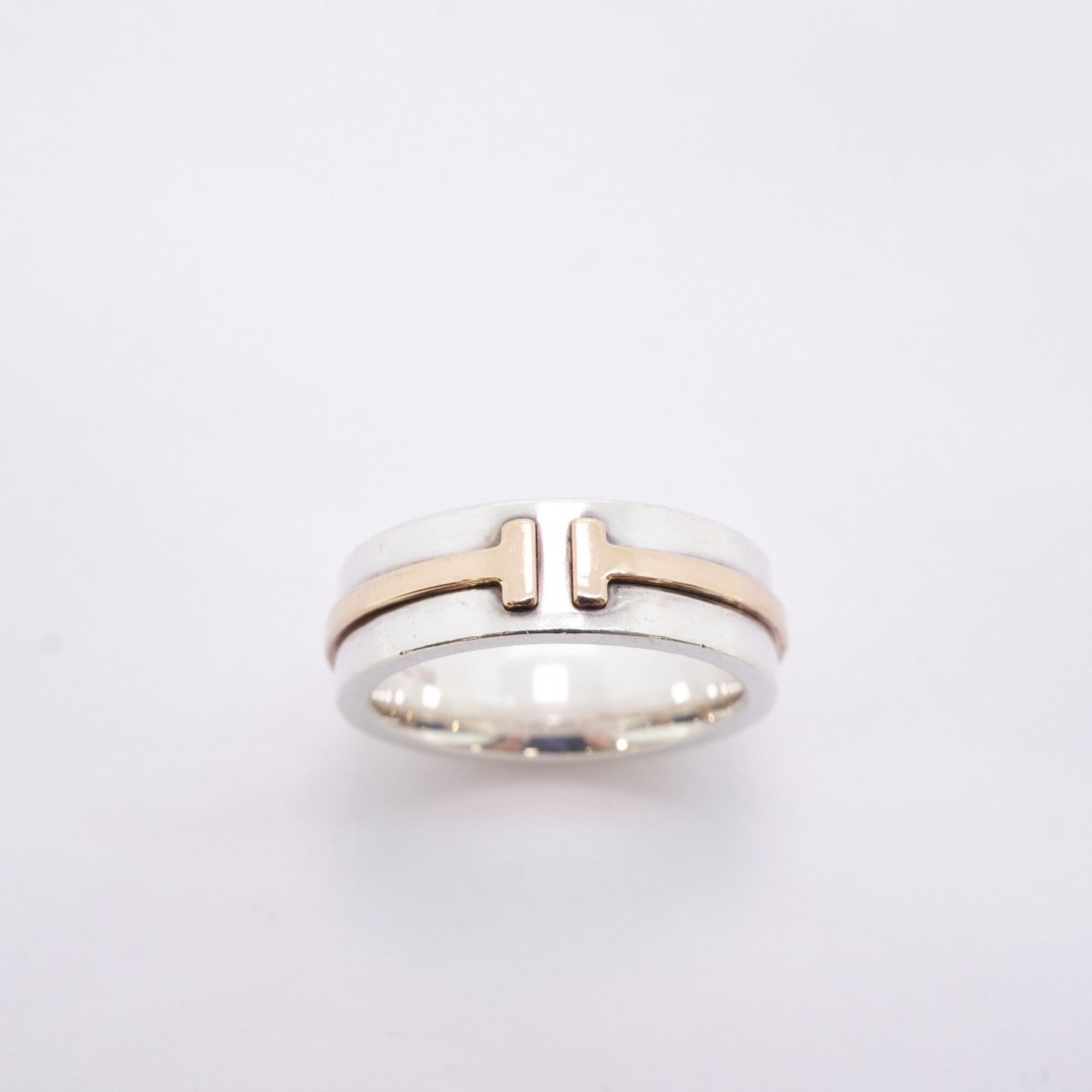 Tiffany Pink Gold (18K) Silver 925 Band Ring (Pre-Owned)