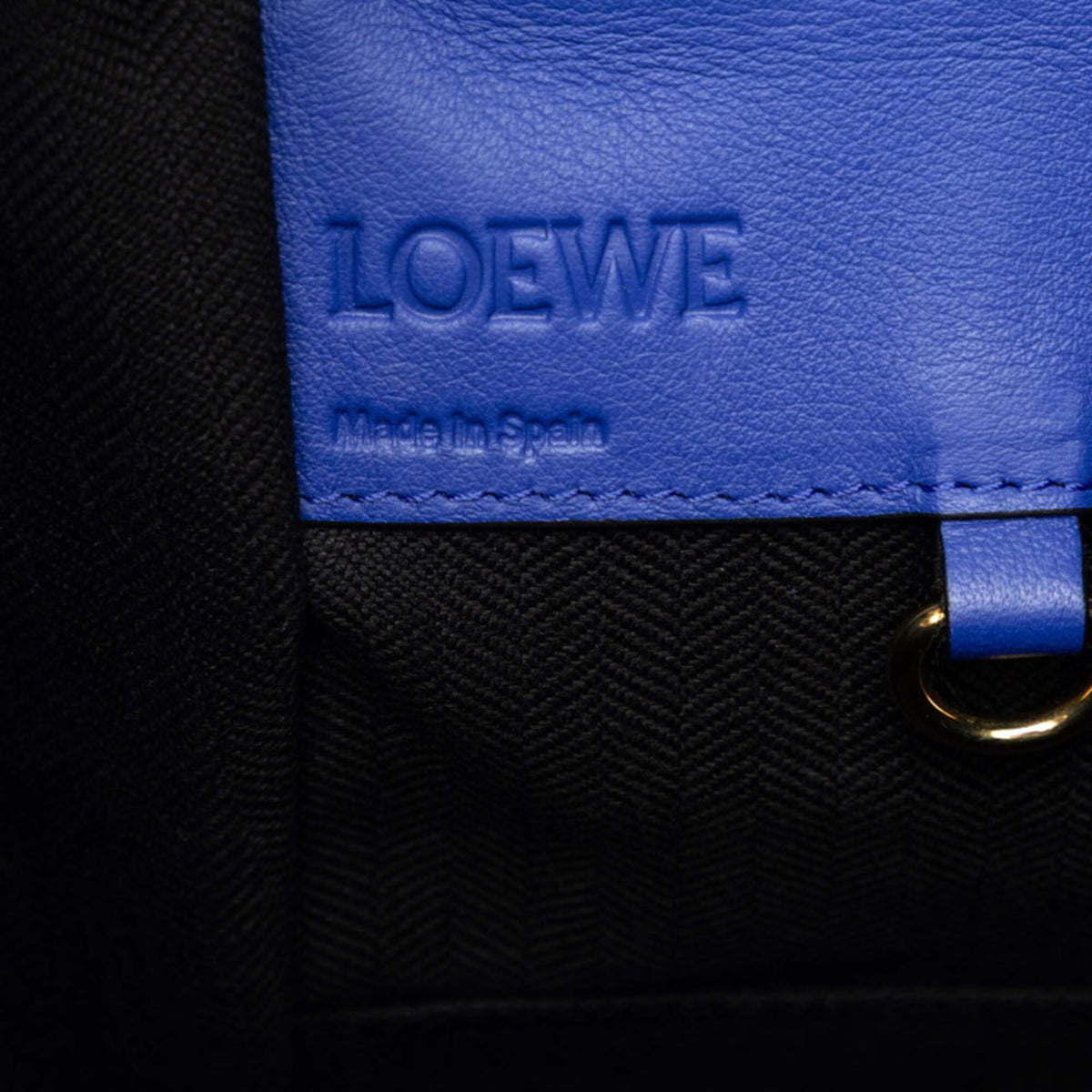 Loewe Black Blue Leather Handbag Shoulder Bag (Pre-Owned)