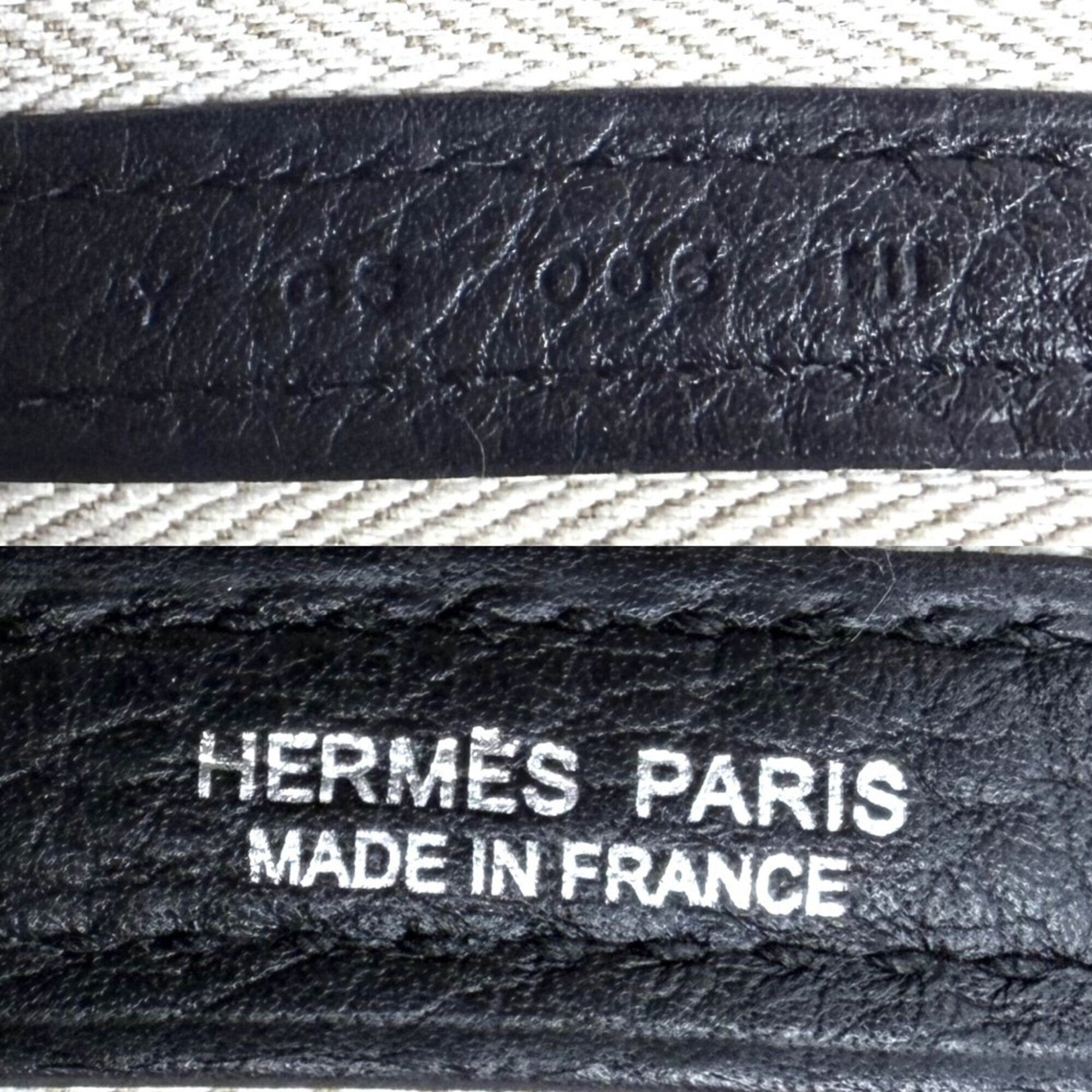 Hermes Black Leather Handbag Tote Bag (Pre-Owned)