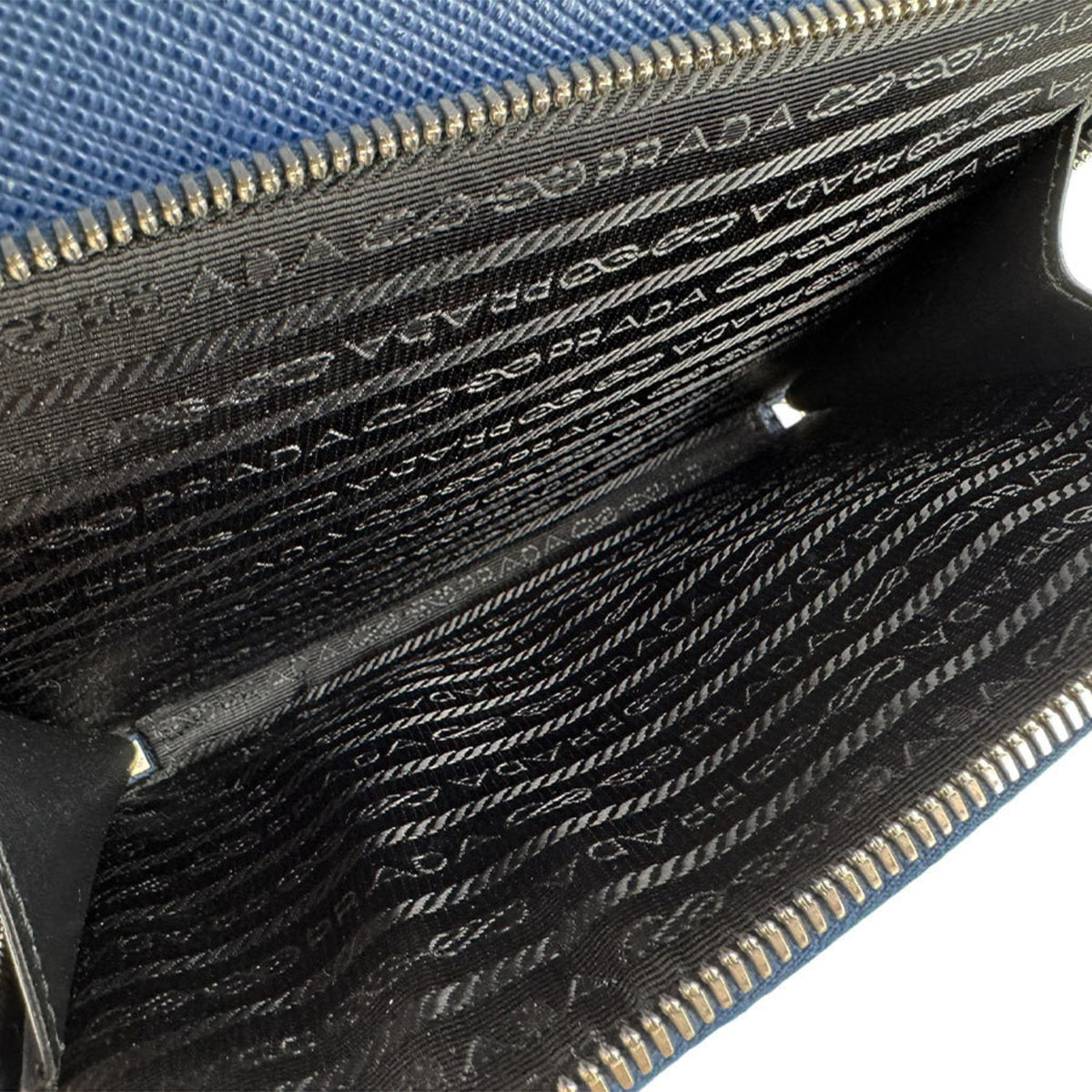 Prada Blue Leather Shoulder Bag (Pre-Owned)