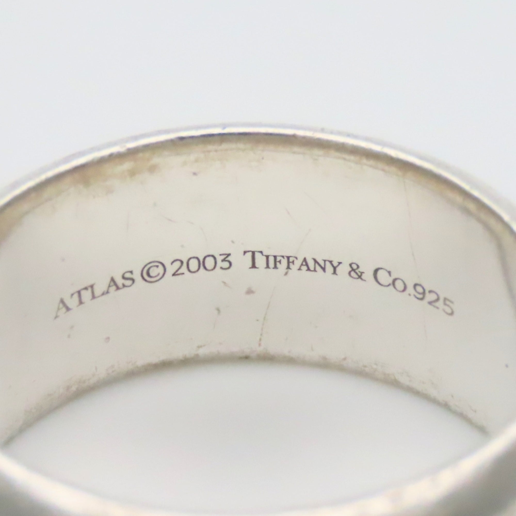 Tiffany Atlas Silver Silver 925 Band Ring (Pre-Owned)