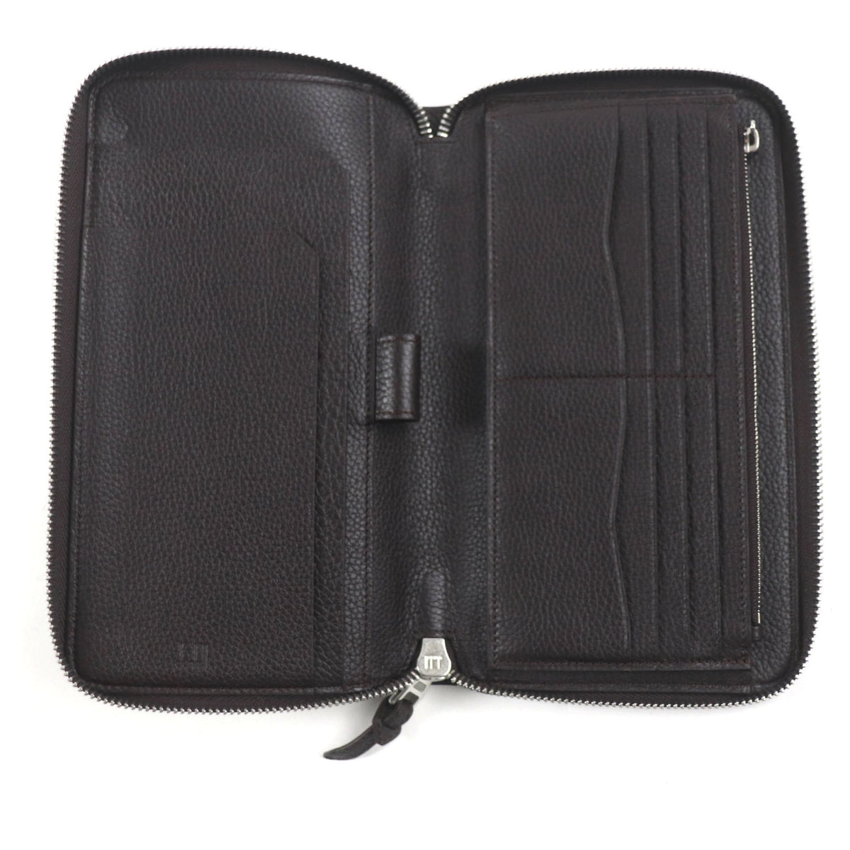 Dunhill Dark Brown Leather Long Wallet (Bi-Fold) (Pre-Owned)