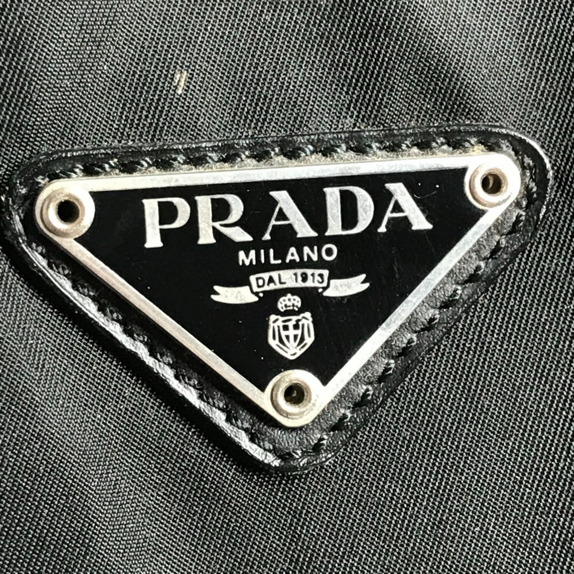 Prada Black Nylon Briefcase Handbag Tote Bag (Pre-Owned)