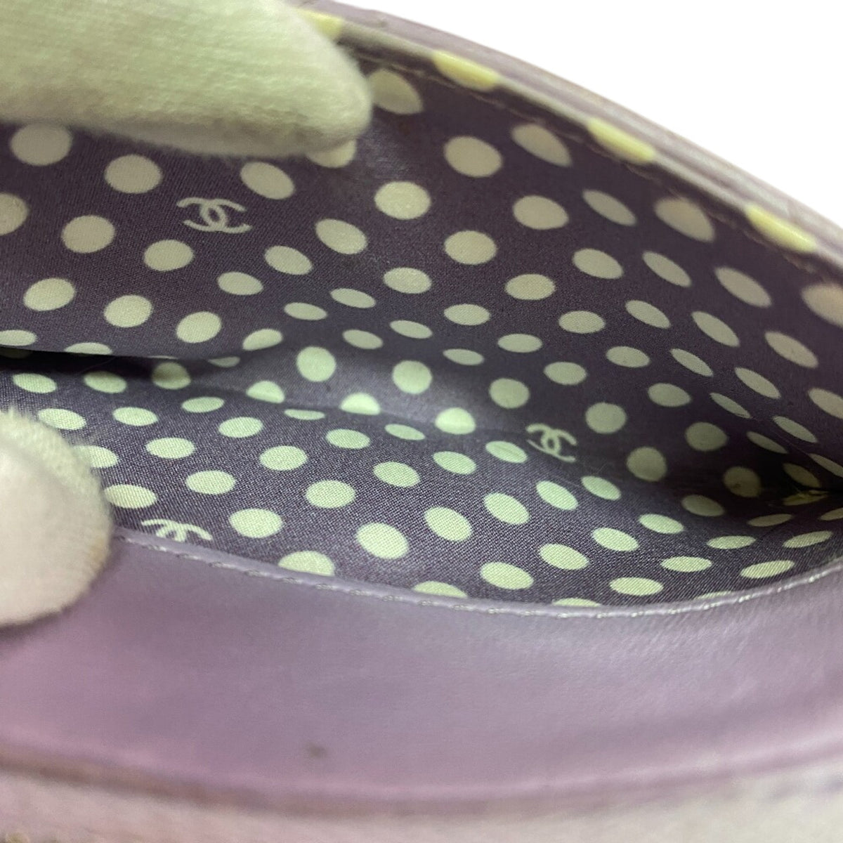 Chanel Purple Leather Coin Purse/Coin Case (Pre-Owned)
