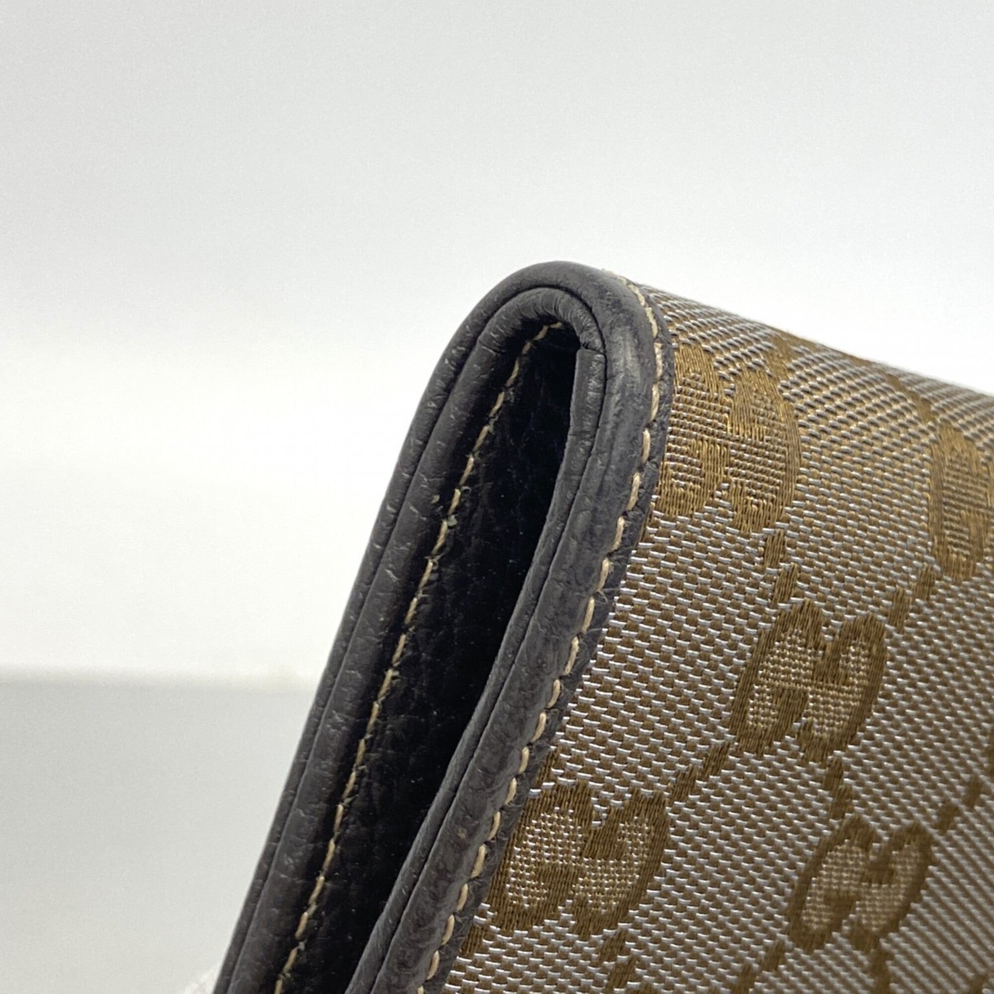 Gucci Brown Canvas Long Wallet (Bi-Fold) (Pre-Owned)