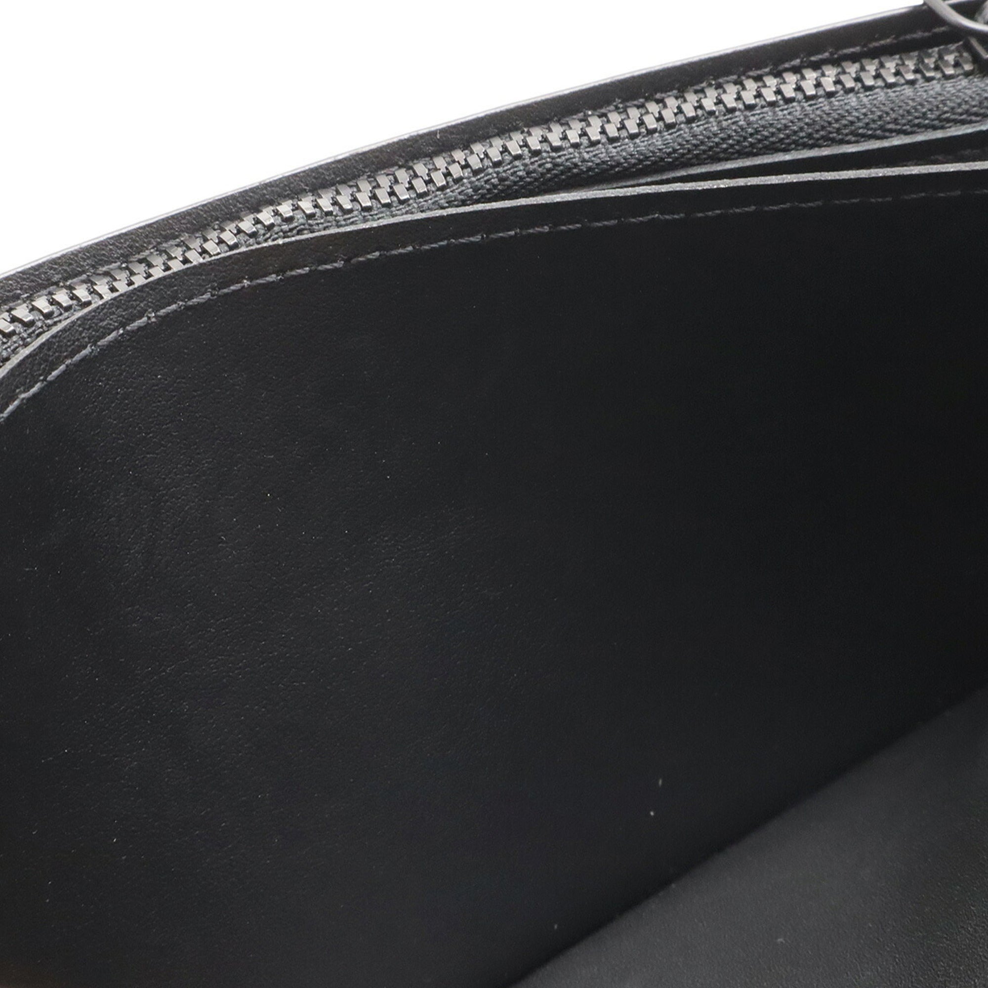 Louis Vuitton Black Leather Long Wallet (Bi-Fold) (Pre-Owned)