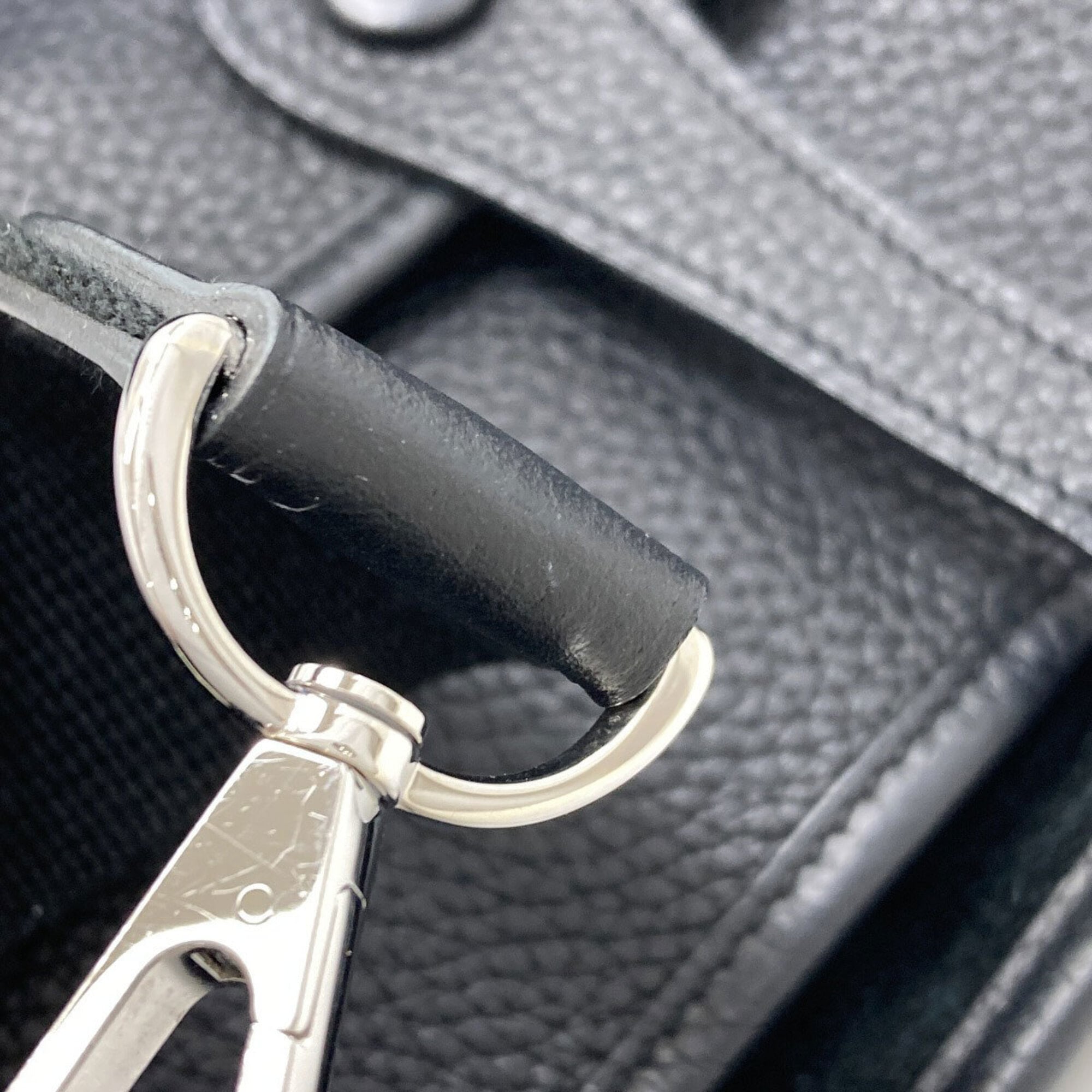 Hermes Black Taurillon Clemence Leather Shoulder Bag