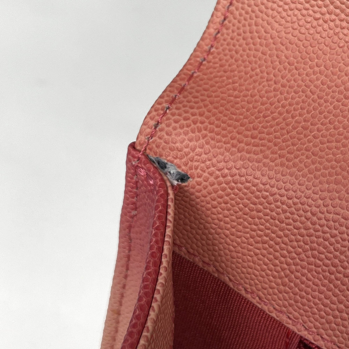 Chanel Matelasse Salmon Pink Grained Calfskin Handbag (Pre-Owned)