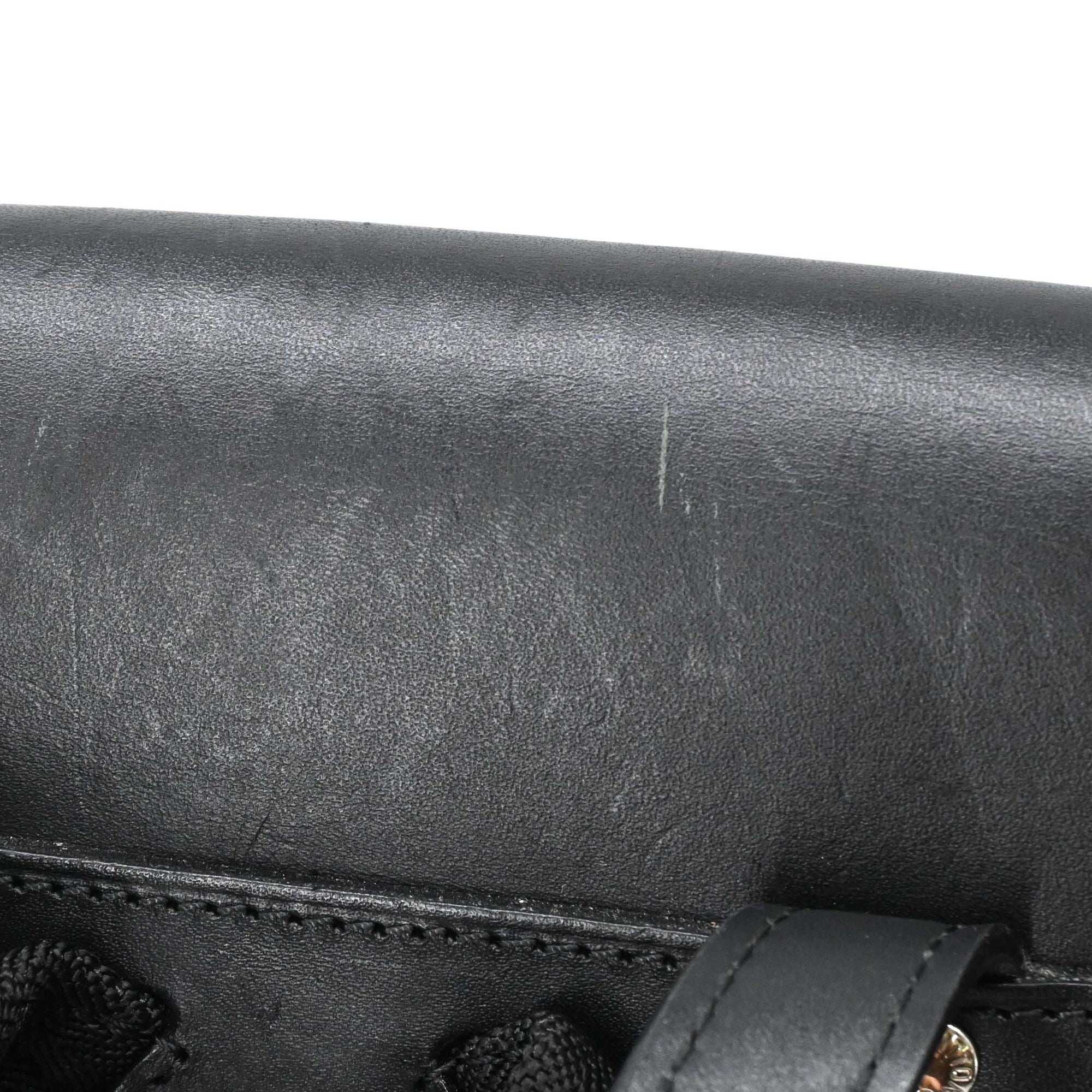 Louis Vuitton Black Brown Leather Backpack (Pre-Owned)