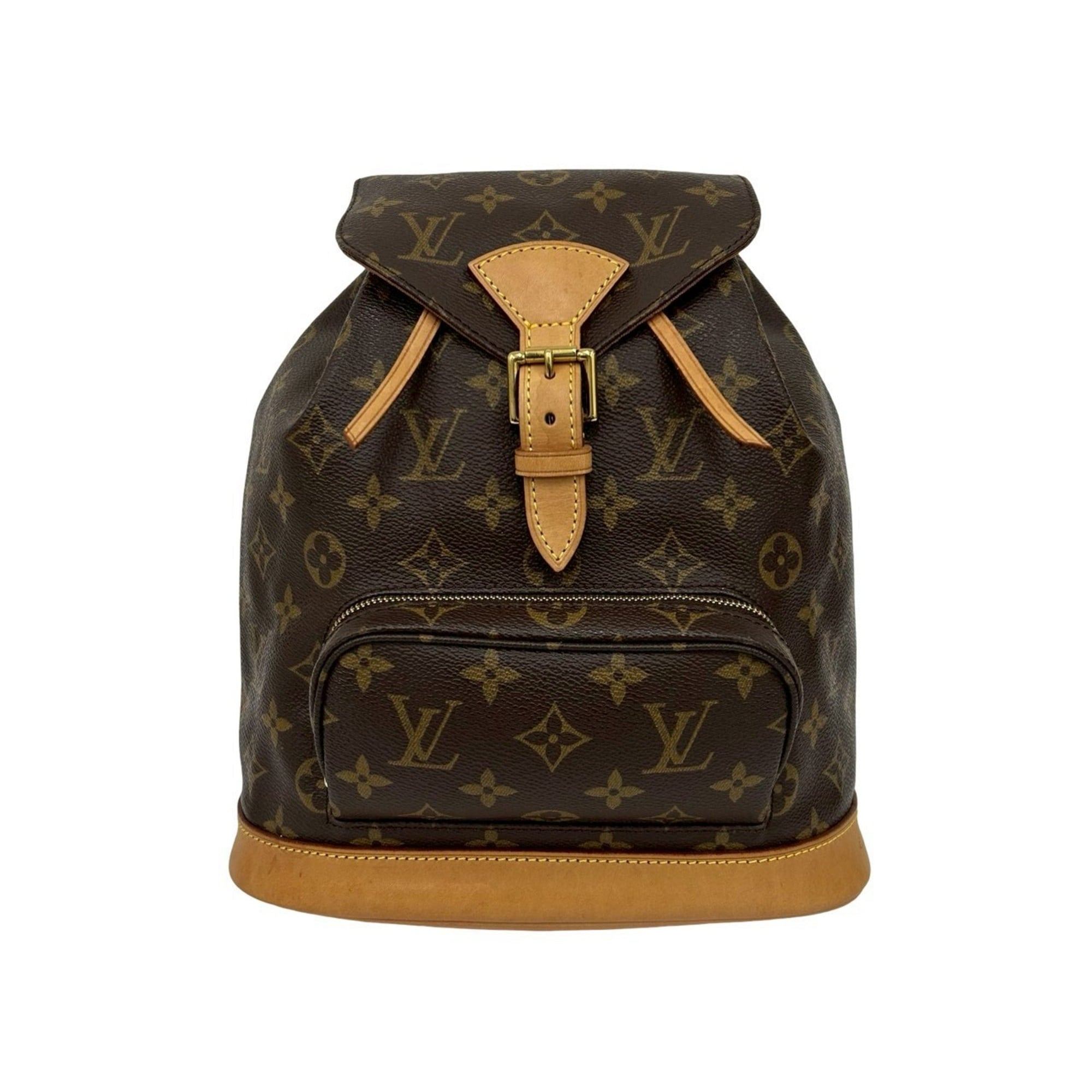 Louis Vuitton Brown Leather Pvc Backpack (Pre-Owned)