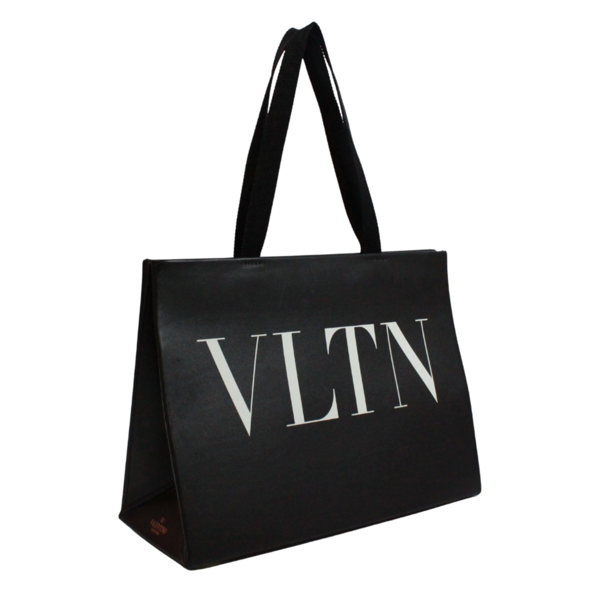 Valentino Black Leather Tote Bag (Pre-Owned)