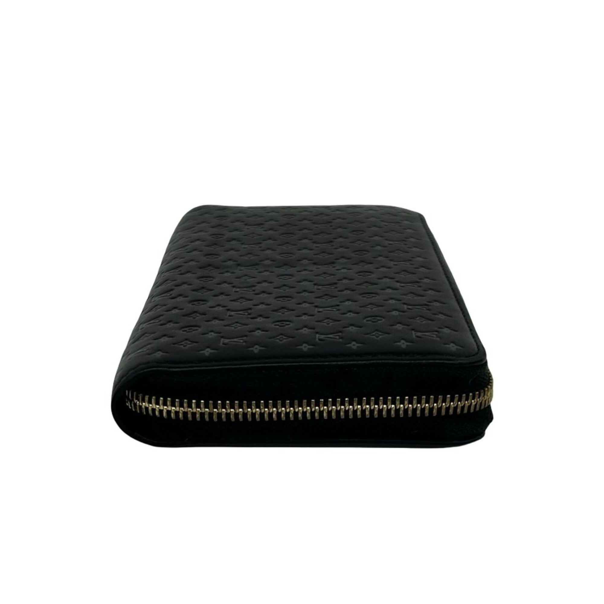 Louis Vuitton Black Leather Long Wallet (Bi-Fold) (Pre-Owned)