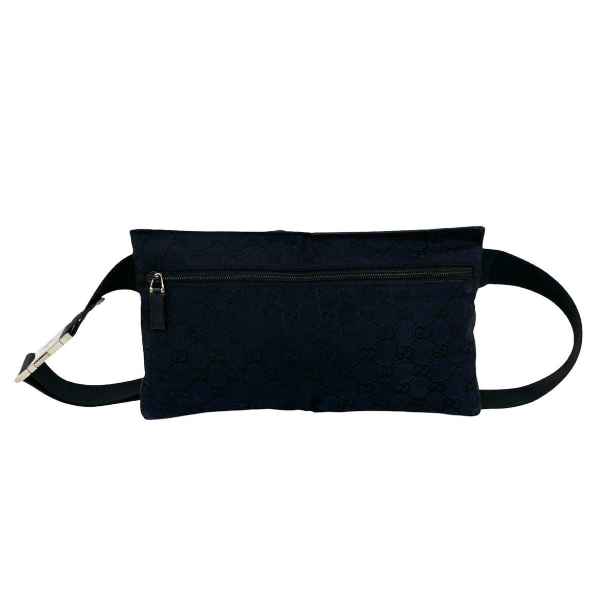 Gucci Black Canvas Leather Pouch Shoulder Bag Sling Bag (Pre-Owned)