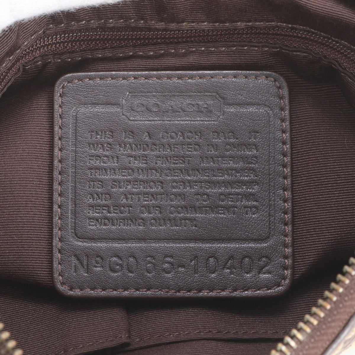 Coach Beige Brown Leather Canvas Crossbody Bag Handbag Shoulder Bag Tote Bag (Pre-Owned)