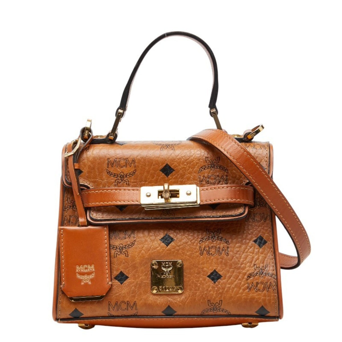 Mcm Brown Pvc Leather Handbag Shoulder Bag (Pre-Owned)