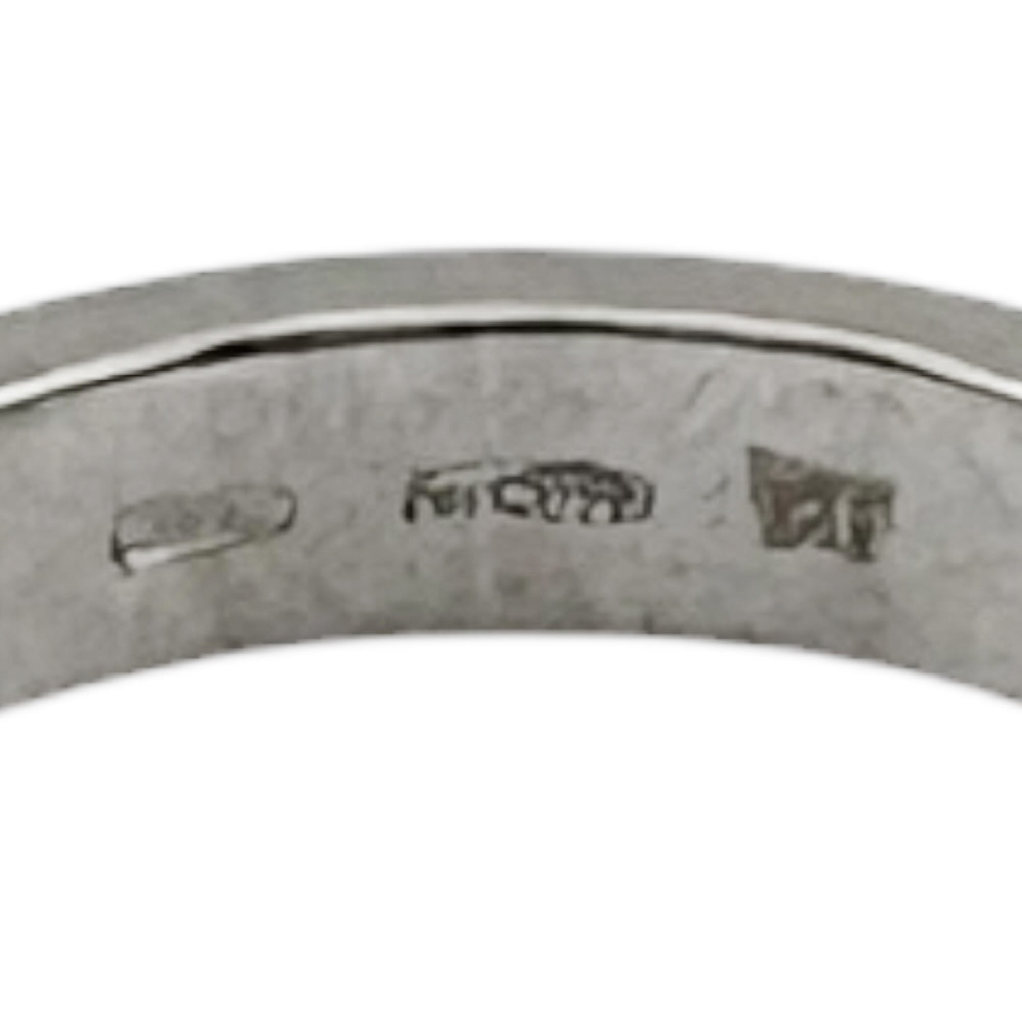 Bvlgari Bvlgari Bvlgari Silver White Gold (18K) Band Ring (Pre-Owned)