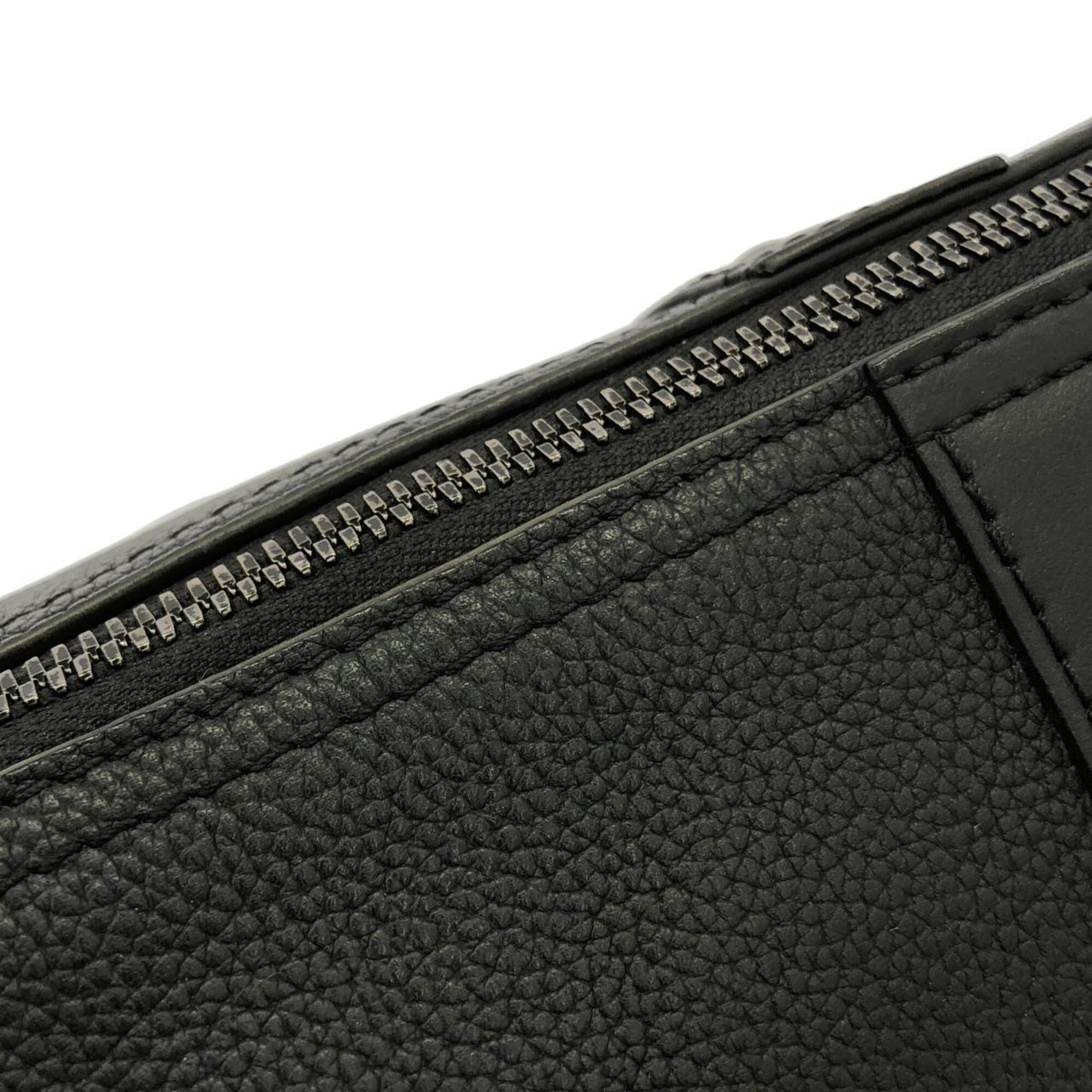 Louis Vuitton Black Leather Shoulder Bag (Pre-Owned)