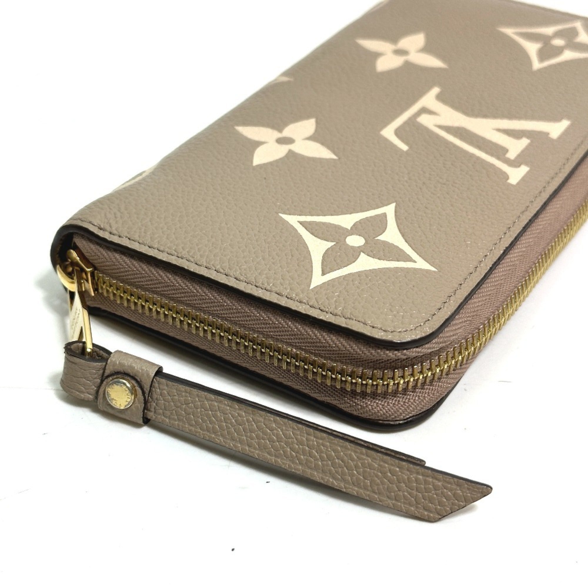 Louis Vuitton Monogram Empreinte Beige Tourterelle Monogram Empreinte Long Wallet (Bi-Fold) (Pre-Owned)