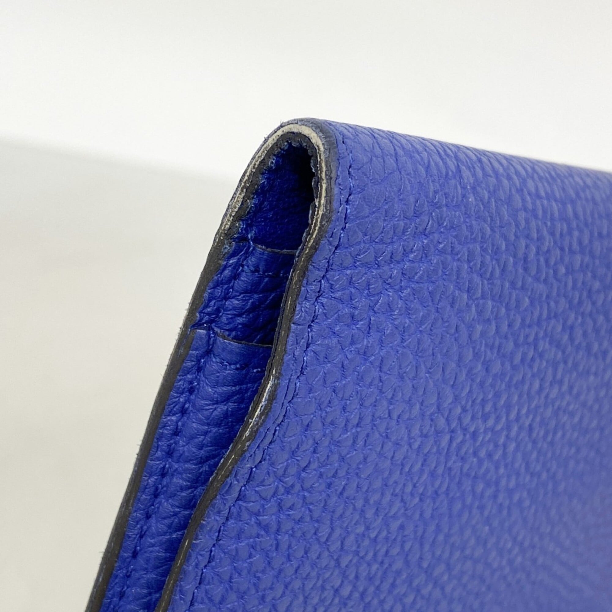 Hermes Blue Electric Togo Leather Long Wallet (Bi-Fold) (Pre-Owned)