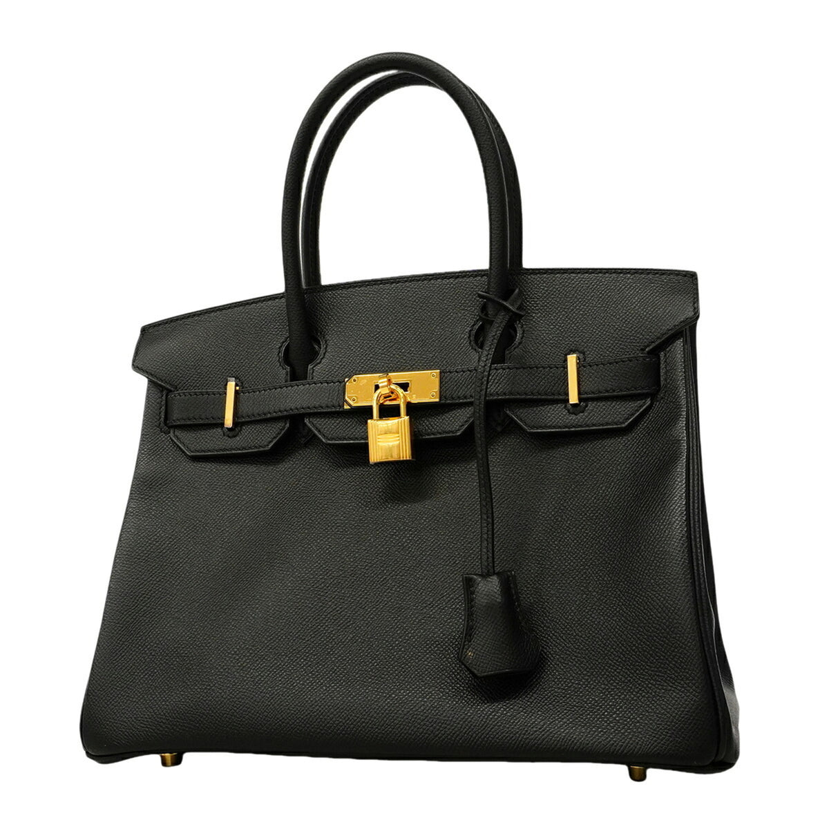 Hermes Black Leather Handbag (Pre-Owned)