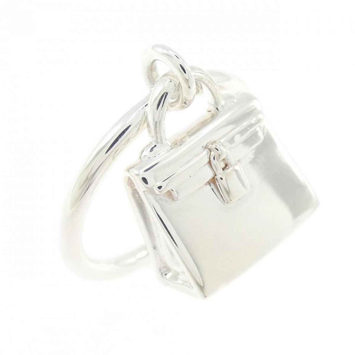 Hermes Silver Silver 925 Band Ring (Pre-Owned)
