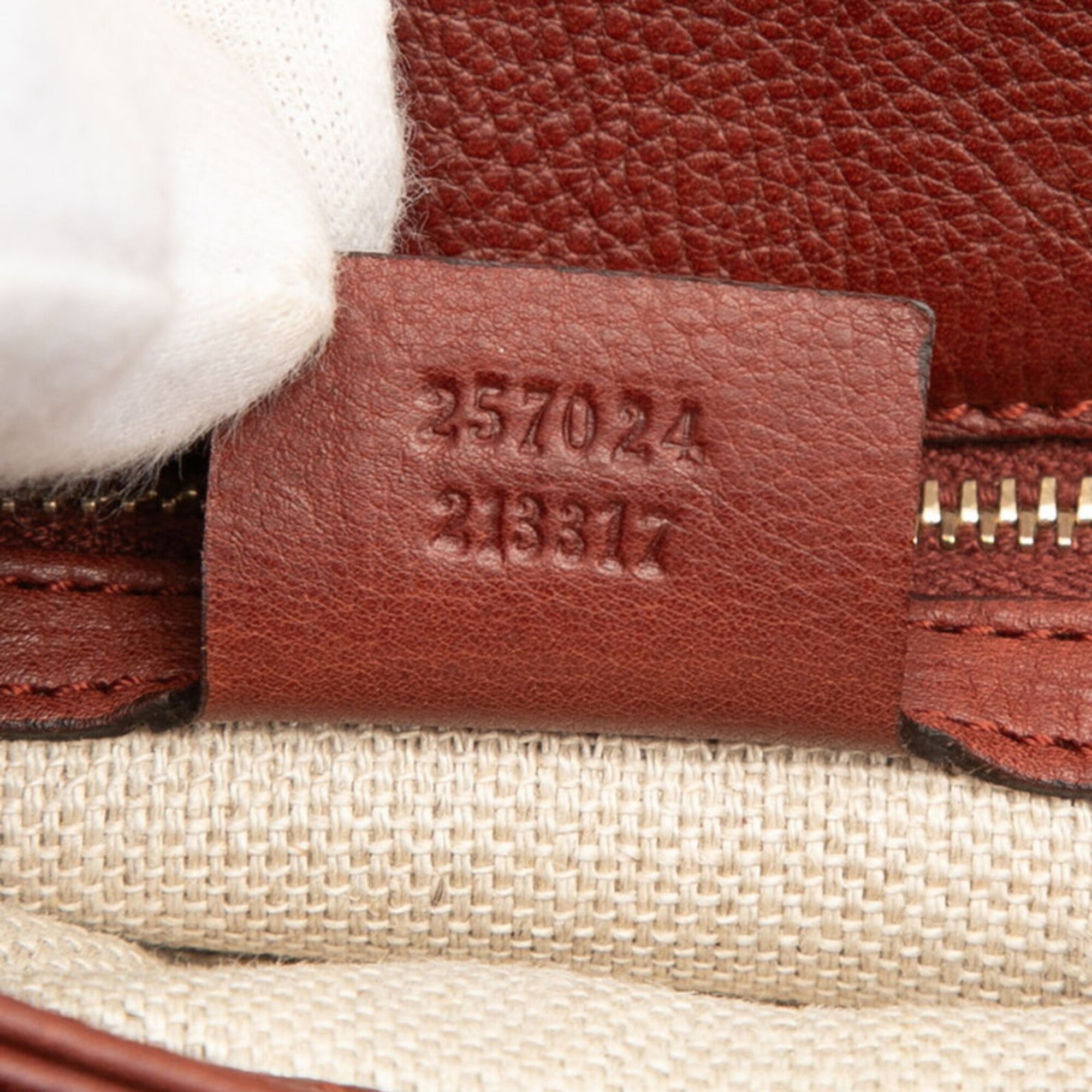 Gucci Bordeaux Brown Leather Shoulder Bag (Pre-Owned)